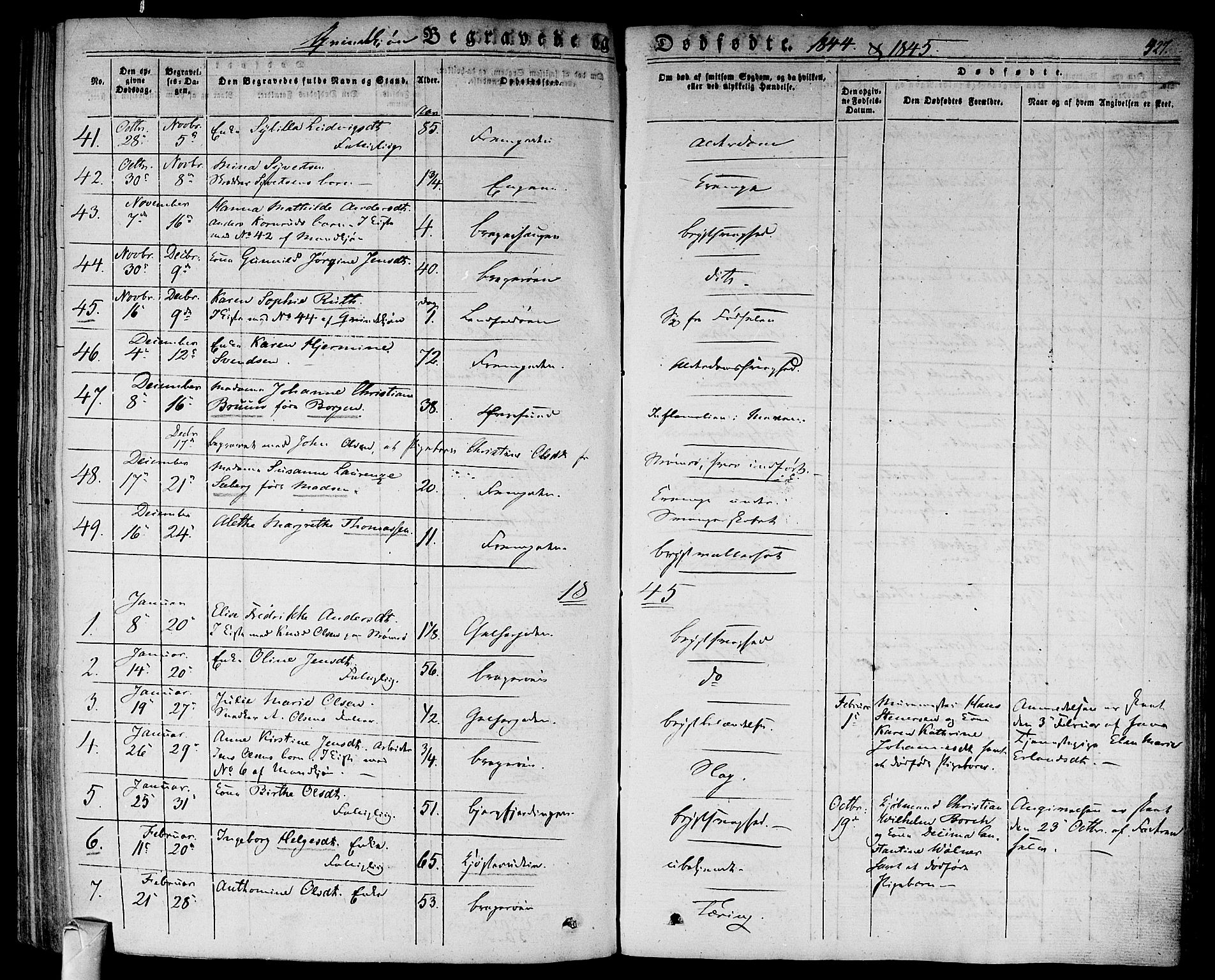 Bragernes kirkebøker, SAKO/A-6/F/Fb/L0001: Parish register (official) no. II 1, 1830-1847, p. 427