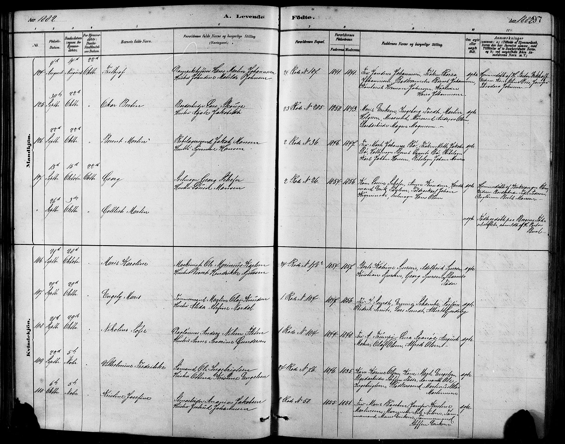 Sandviken Sokneprestembete, SAB/A-77601/H/Hb/L0001: Parish register (copy) no. A 2, 1879-1892, p. 97