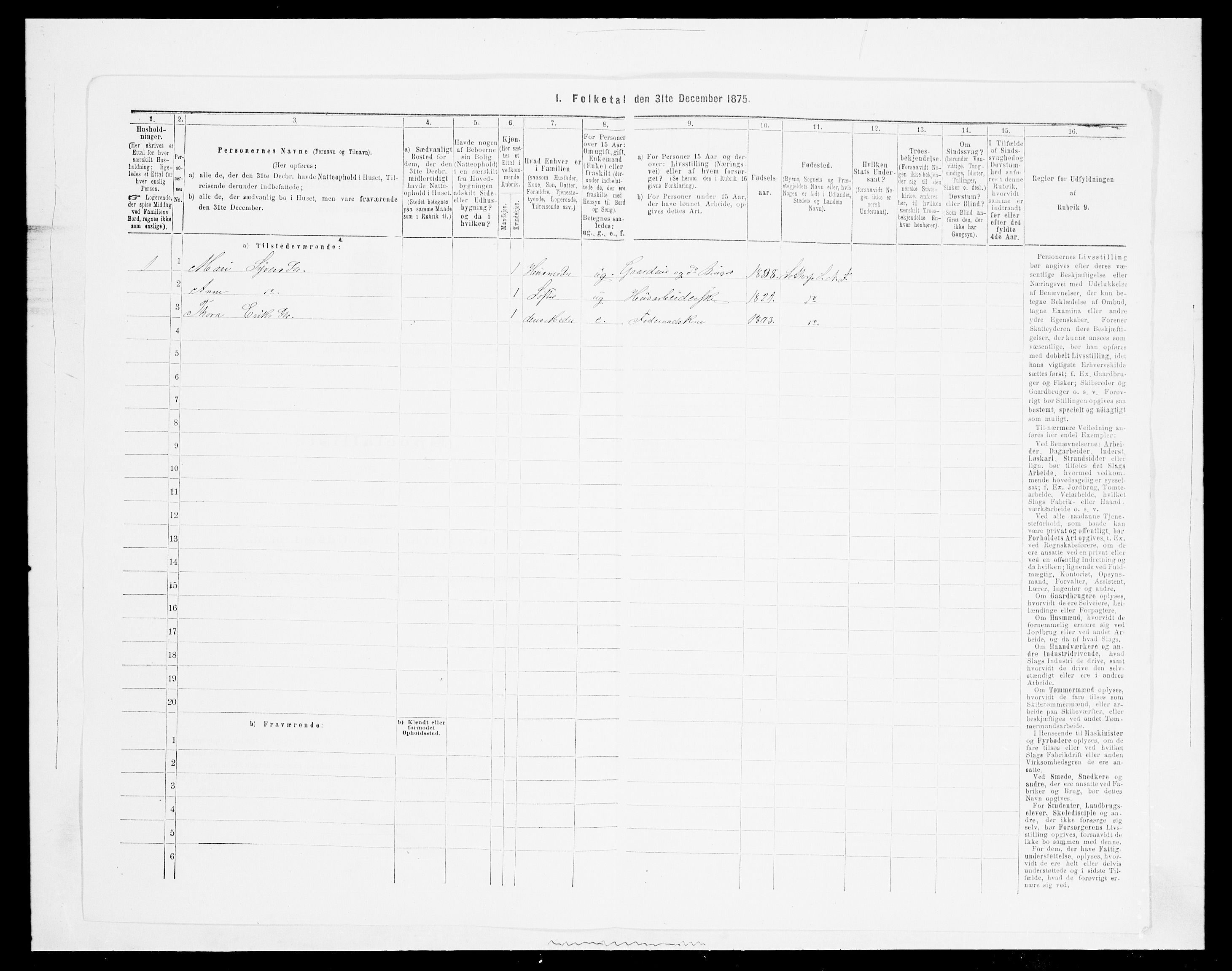 SAH, 1875 census for 0518P Nord-Fron, 1875, p. 754