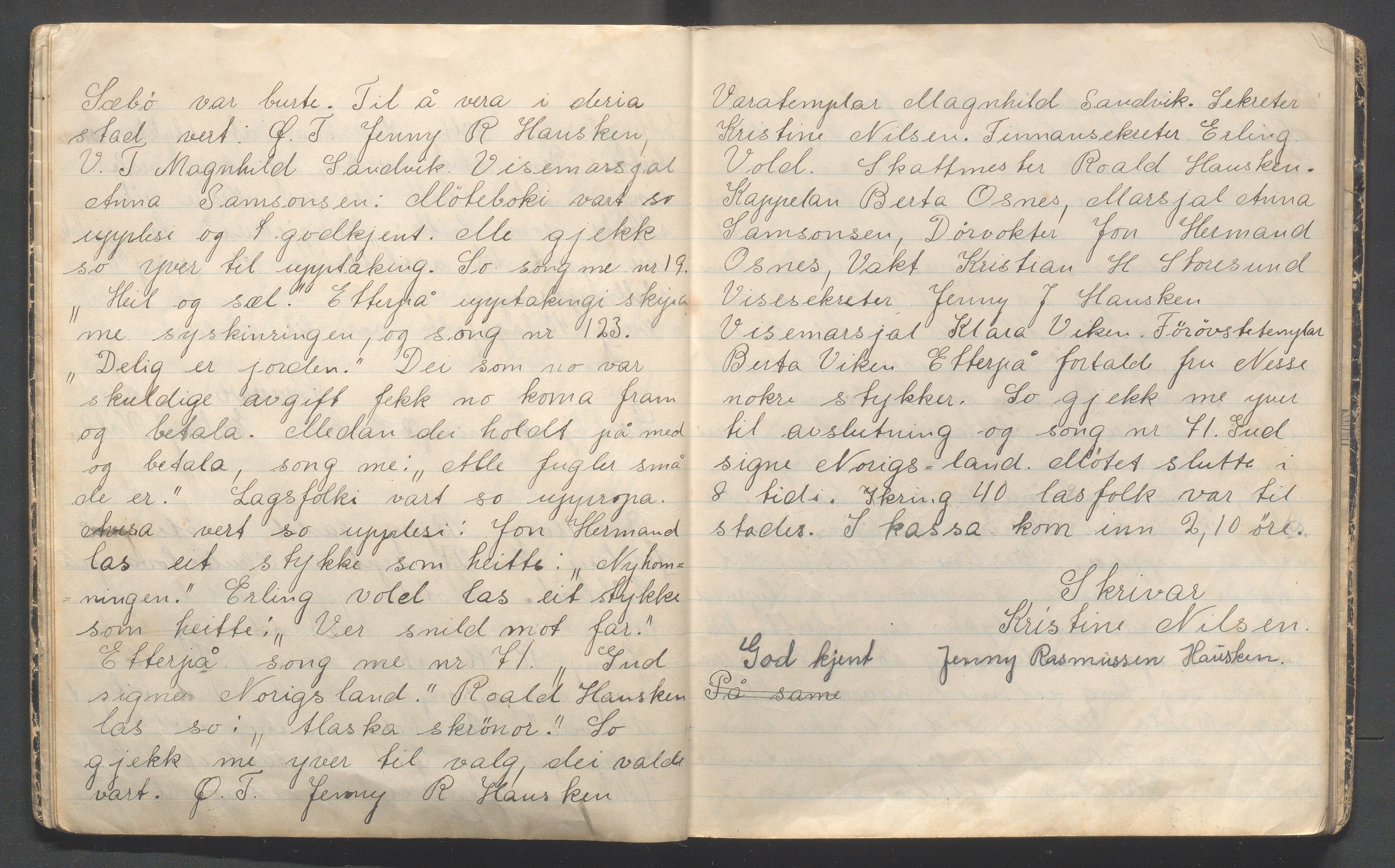 Karmøy kommune - PA 5, IOGT barnelosje «Bjørg» nr. 413 (Torvastad), IKAR/A-12/A/L0001: Møtebok for barnelosje "Bjørg" nr. 713, 1935-1946, p. 5