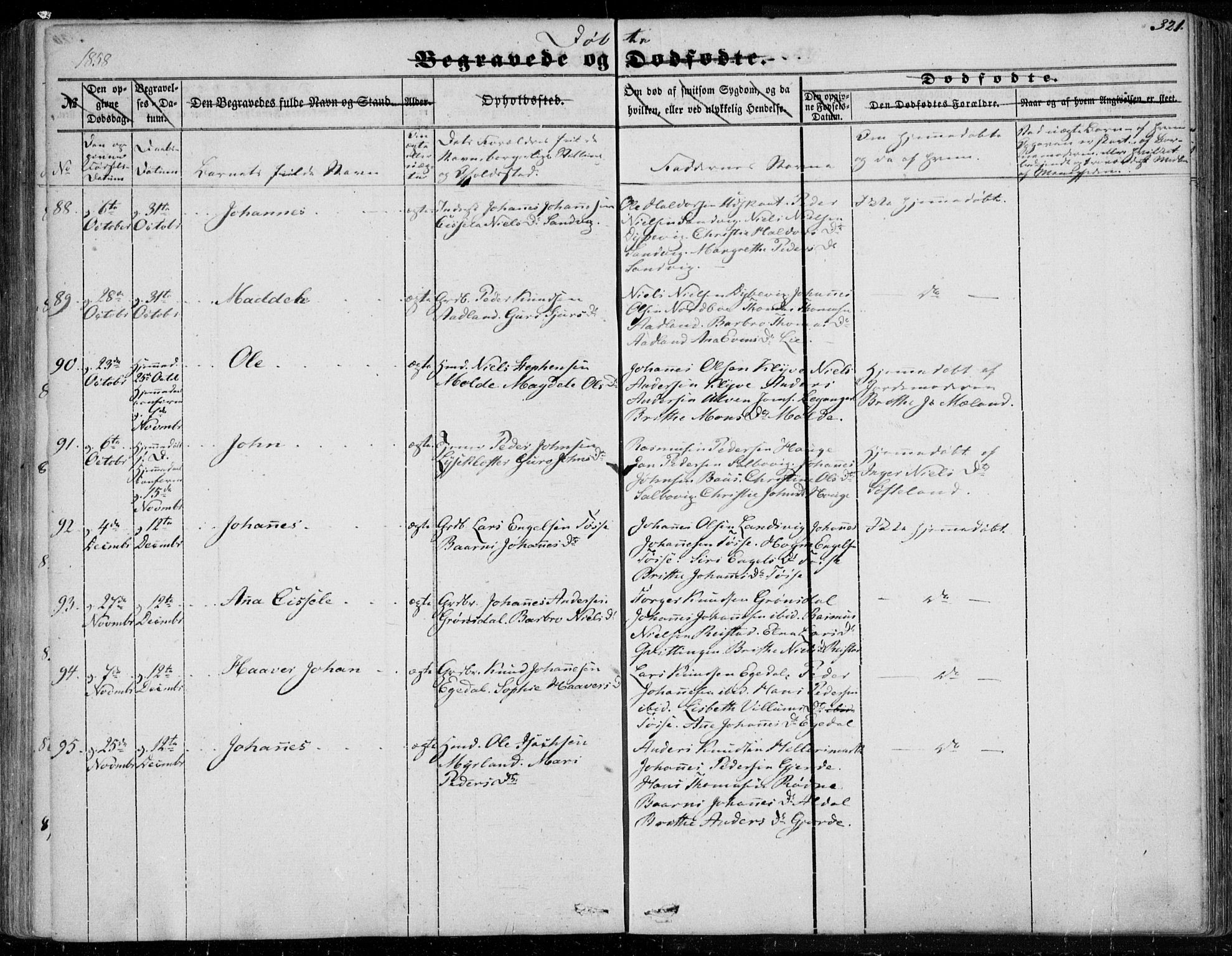 Os sokneprestembete, SAB/A-99929: Parish register (official) no. A 16, 1851-1859, p. 321