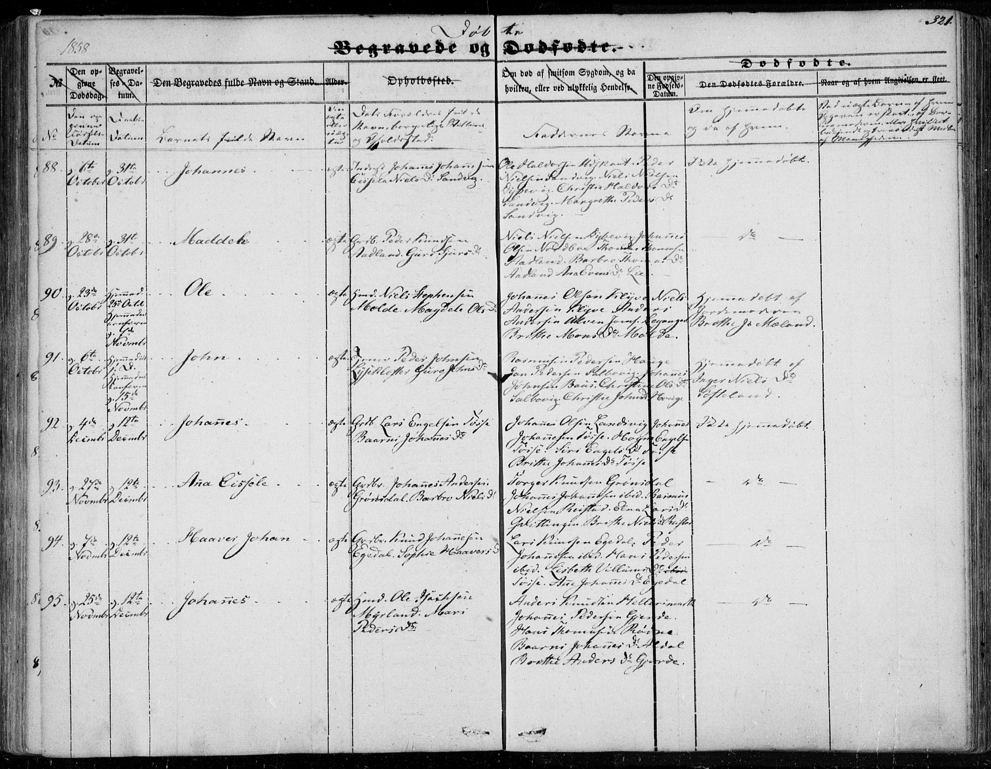 Os sokneprestembete, AV/SAB-A-99929: Parish register (official) no. A 16, 1851-1859, p. 321