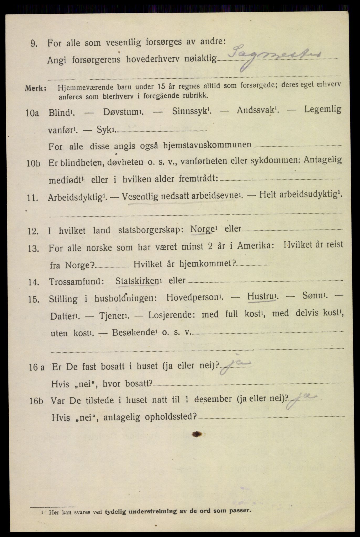 SAH, 1920 census for Lesja, 1920, p. 4701