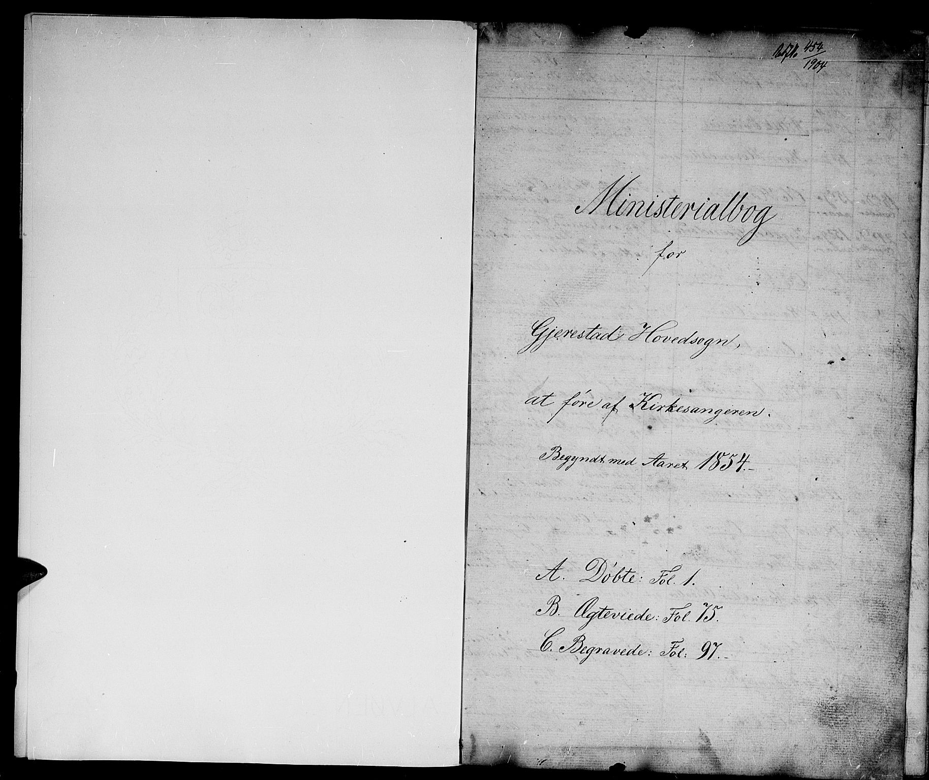 Gjerstad sokneprestkontor, AV/SAK-1111-0014/F/Fb/Fba/L0005: Parish register (copy) no. B 5, 1853-1867, p. 1