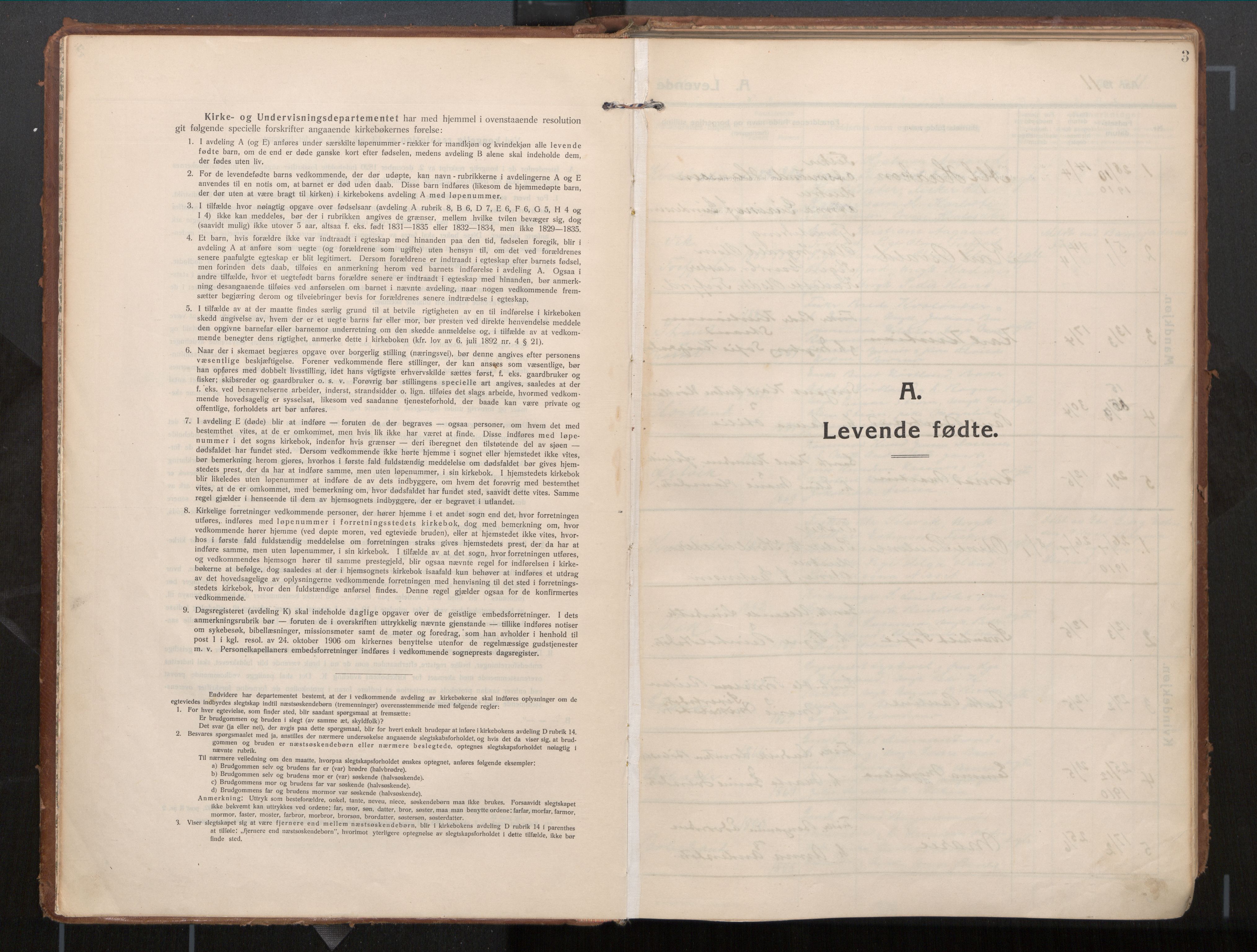 Ministerialprotokoller, klokkerbøker og fødselsregistre - Nord-Trøndelag, AV/SAT-A-1458/771/L0598: Parish register (official) no. 771A05, 1911-1937, p. 3