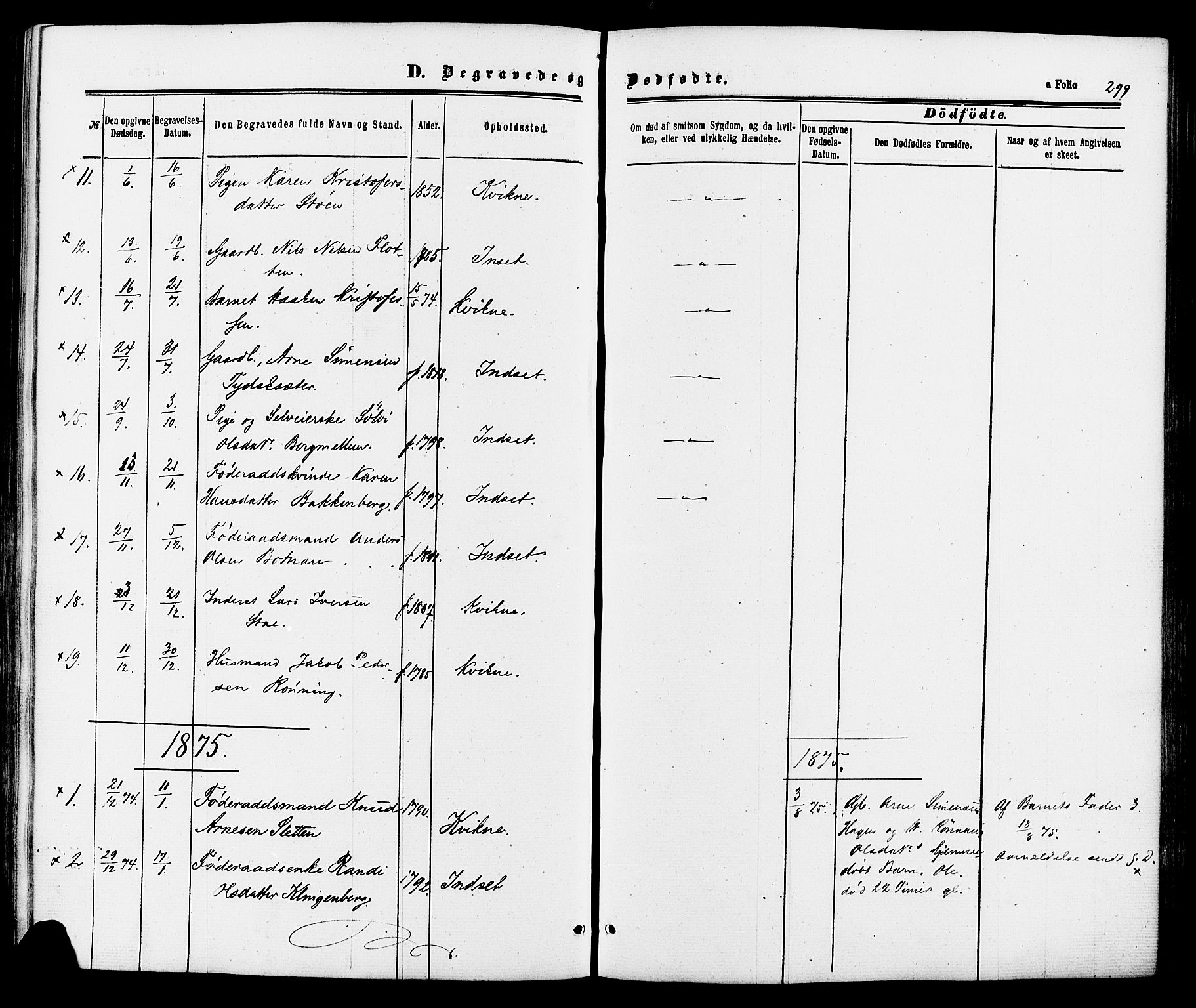 Kvikne prestekontor, SAH/PREST-064/H/Ha/Haa/L0006: Parish register (official) no. 6, 1863-1886, p. 299