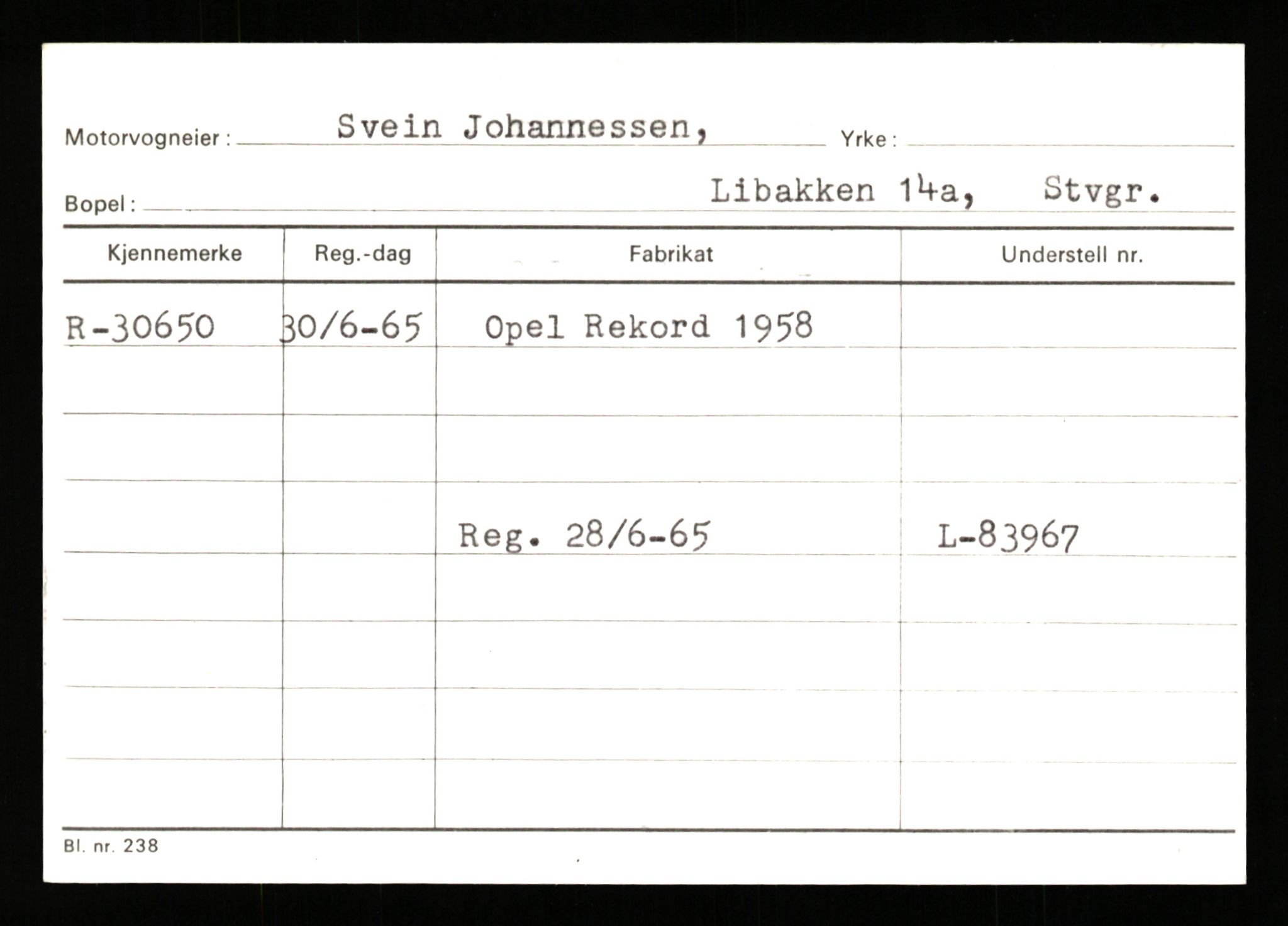 Stavanger trafikkstasjon, AV/SAST-A-101942/0/G/L0005: Registreringsnummer: 23000 - 34245, 1930-1971, p. 2369