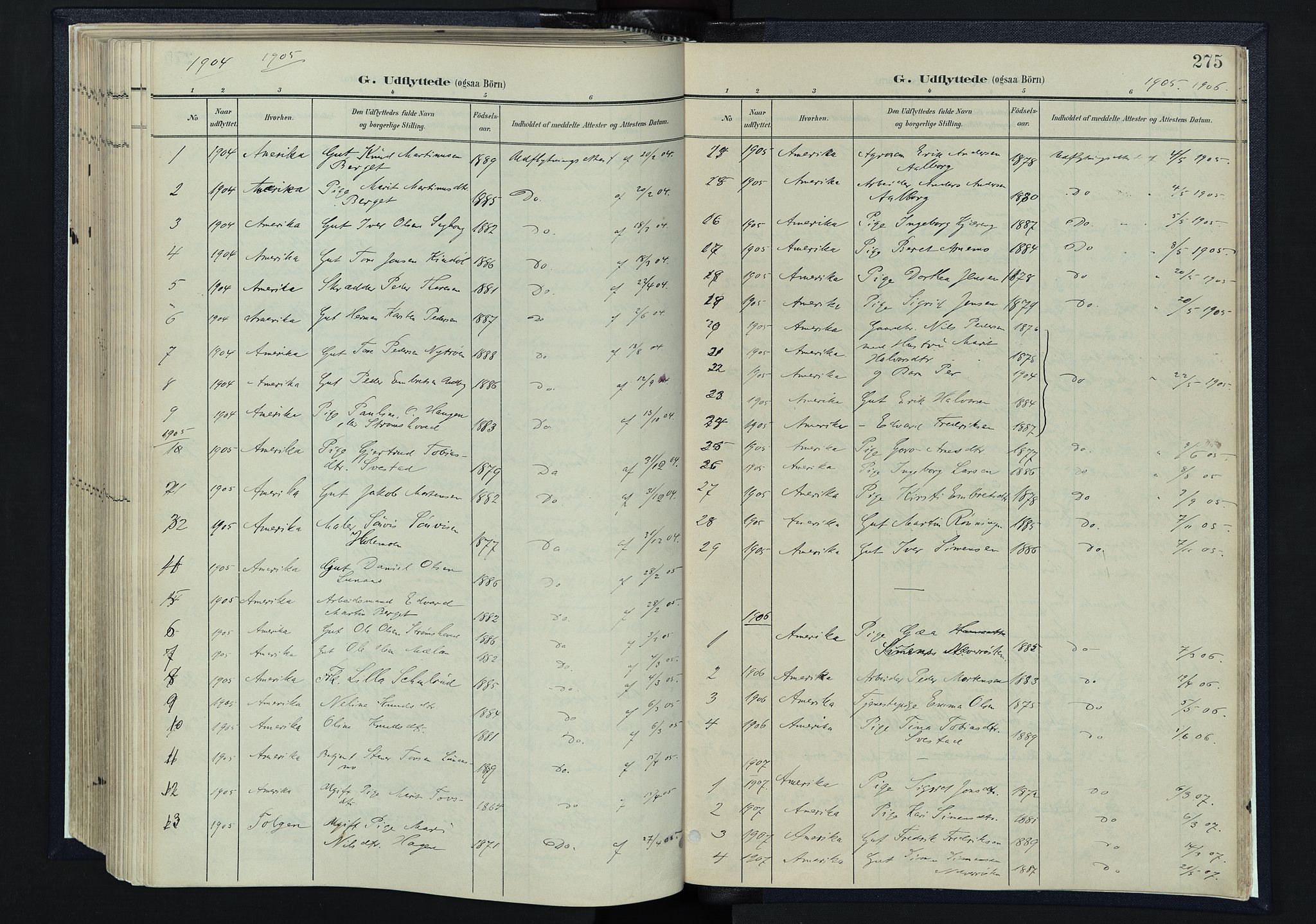 Tynset prestekontor, SAH/PREST-058/H/Ha/Haa/L0025: Parish register (official) no. 25, 1900-1914, p. 275