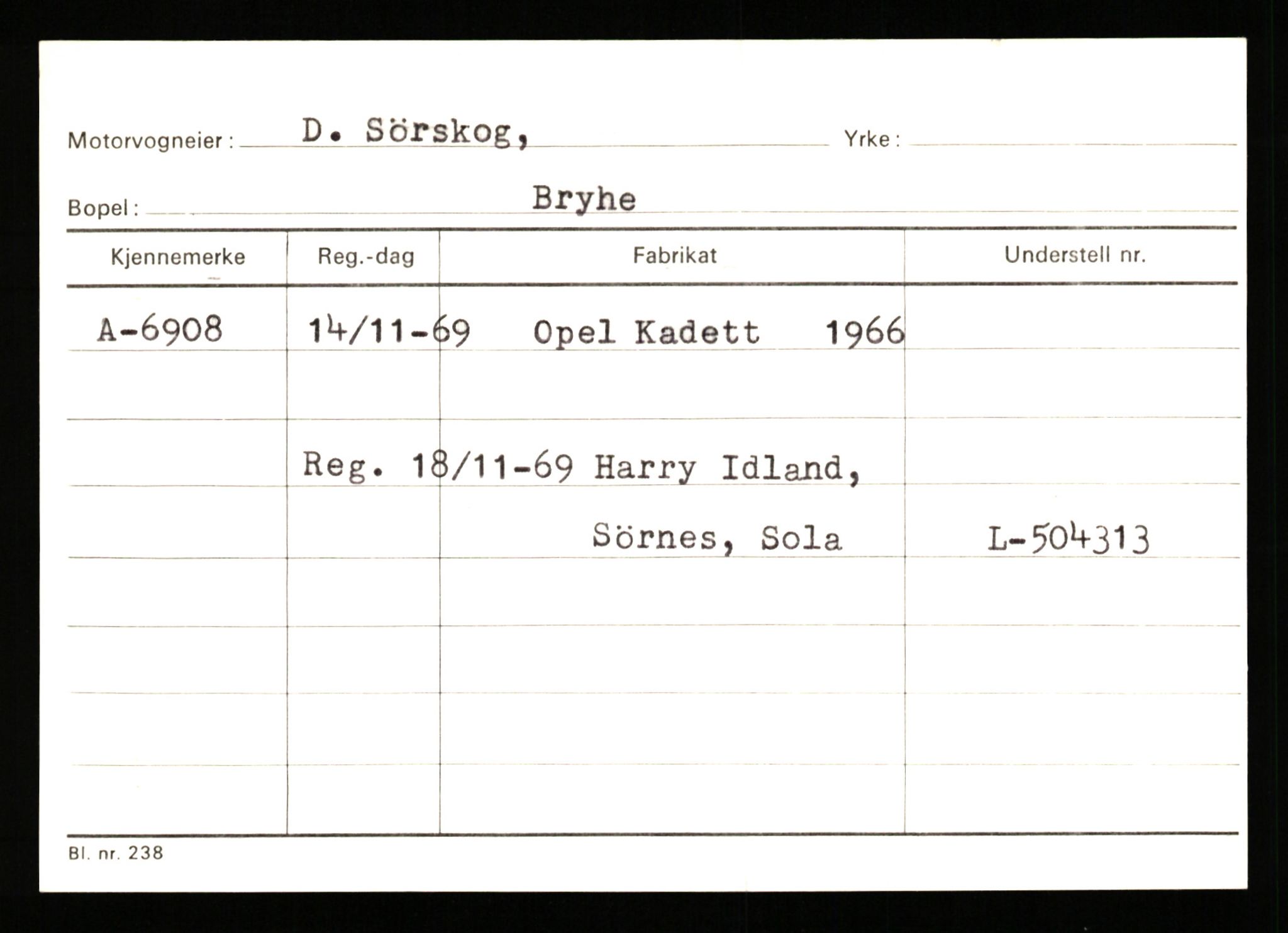 Stavanger trafikkstasjon, AV/SAST-A-101942/0/G/L0002: Registreringsnummer: 5791 - 10405, 1930-1971, p. 457