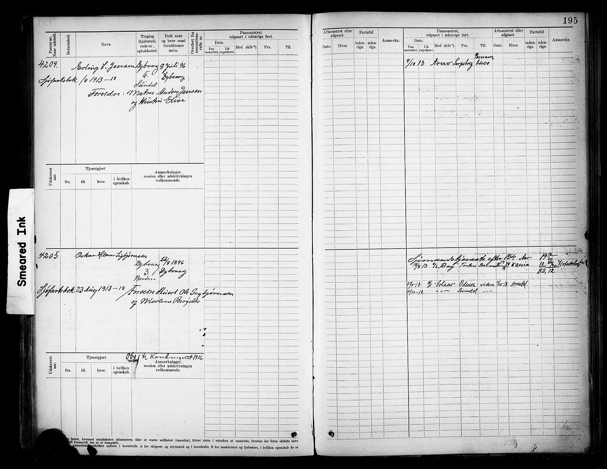 Tvedestrand mønstringskrets, AV/SAK-2031-0011/F/Fb/L0020: Hovedrulle A nr 3819-4409, U-36, 1906-1918, p. 200