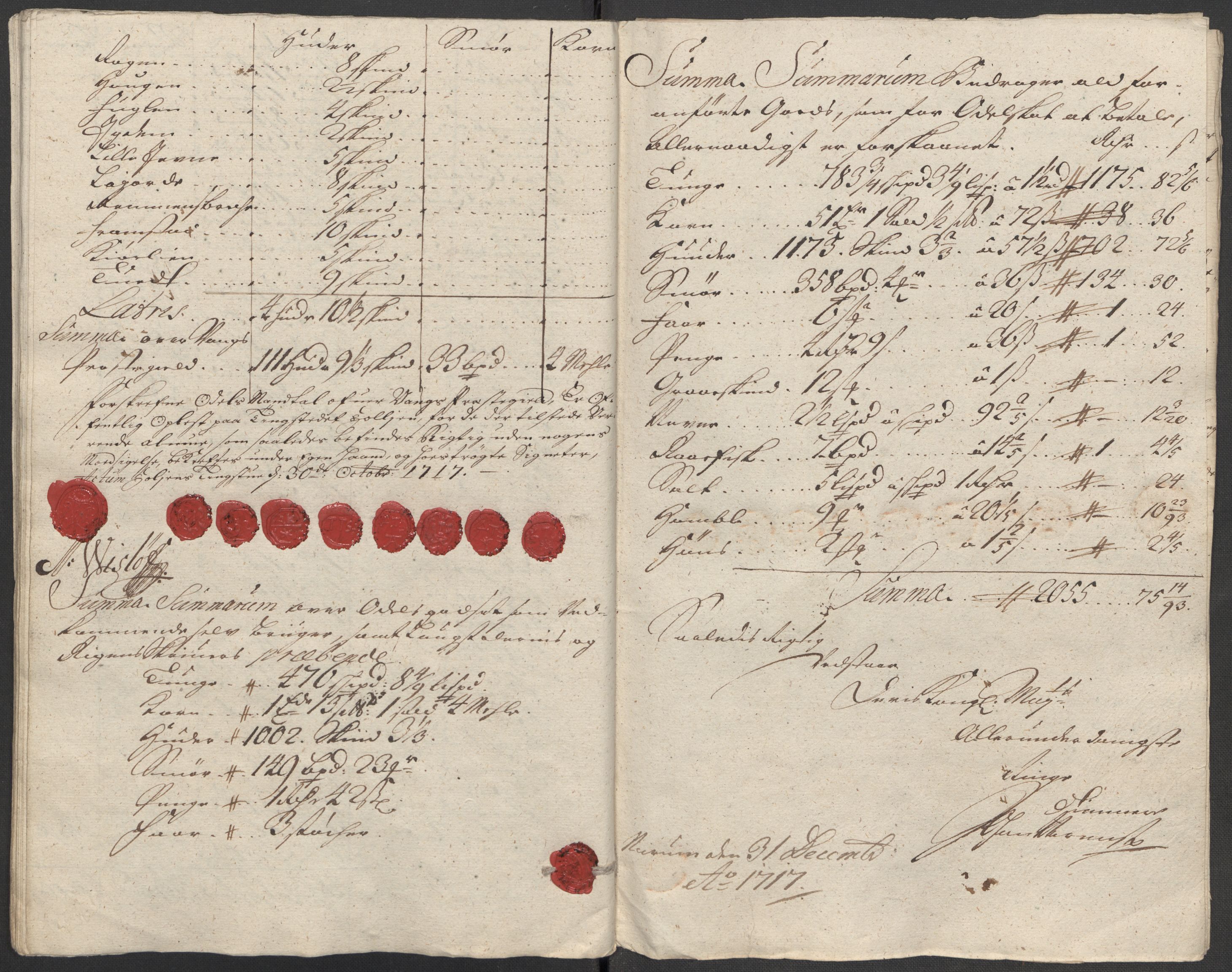 Rentekammeret inntil 1814, Reviderte regnskaper, Fogderegnskap, AV/RA-EA-4092/R18/L1318: Fogderegnskap Hadeland, Toten og Valdres, 1717, p. 172