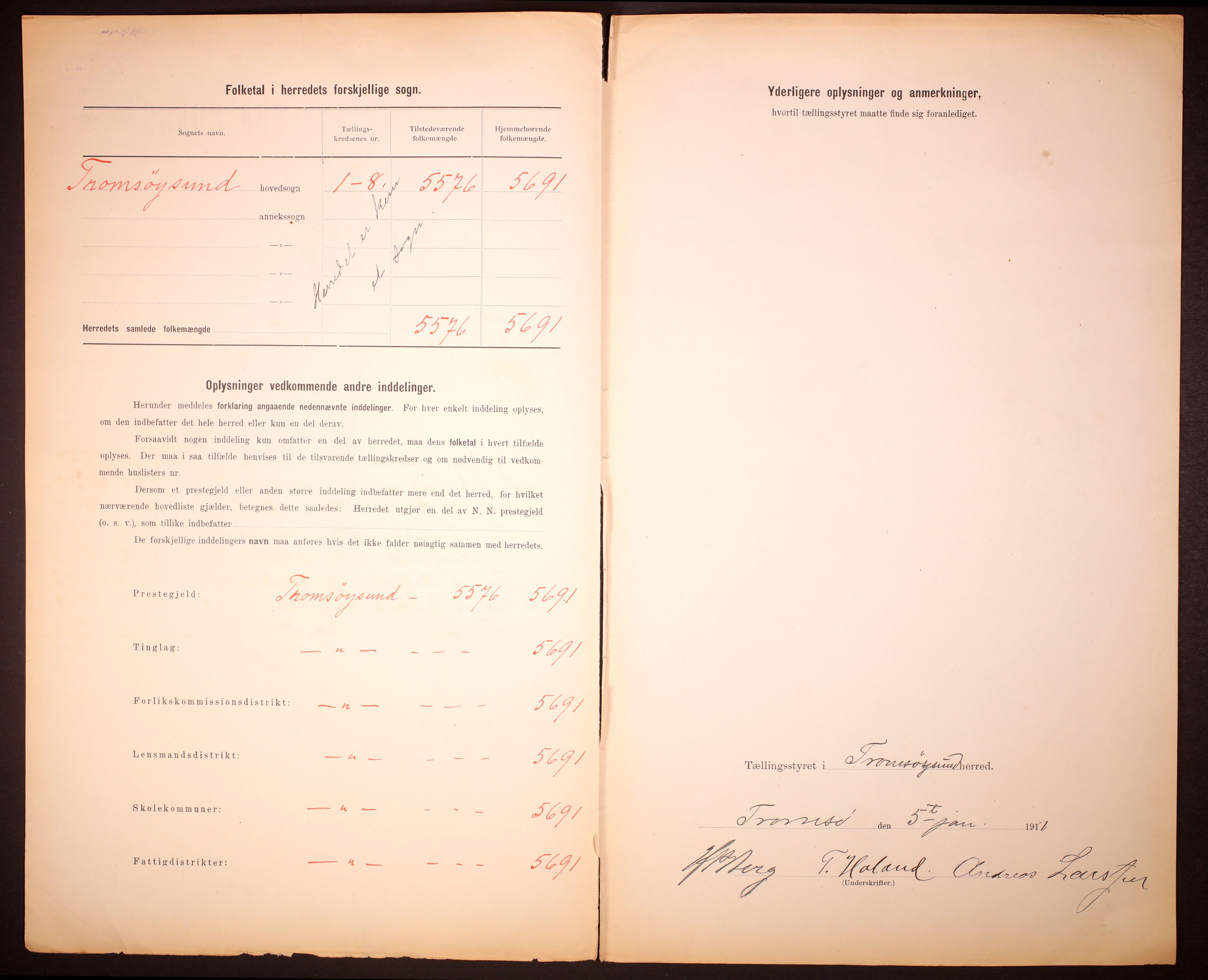 RA, 1910 census for Tromsøysund, 1910, p. 5