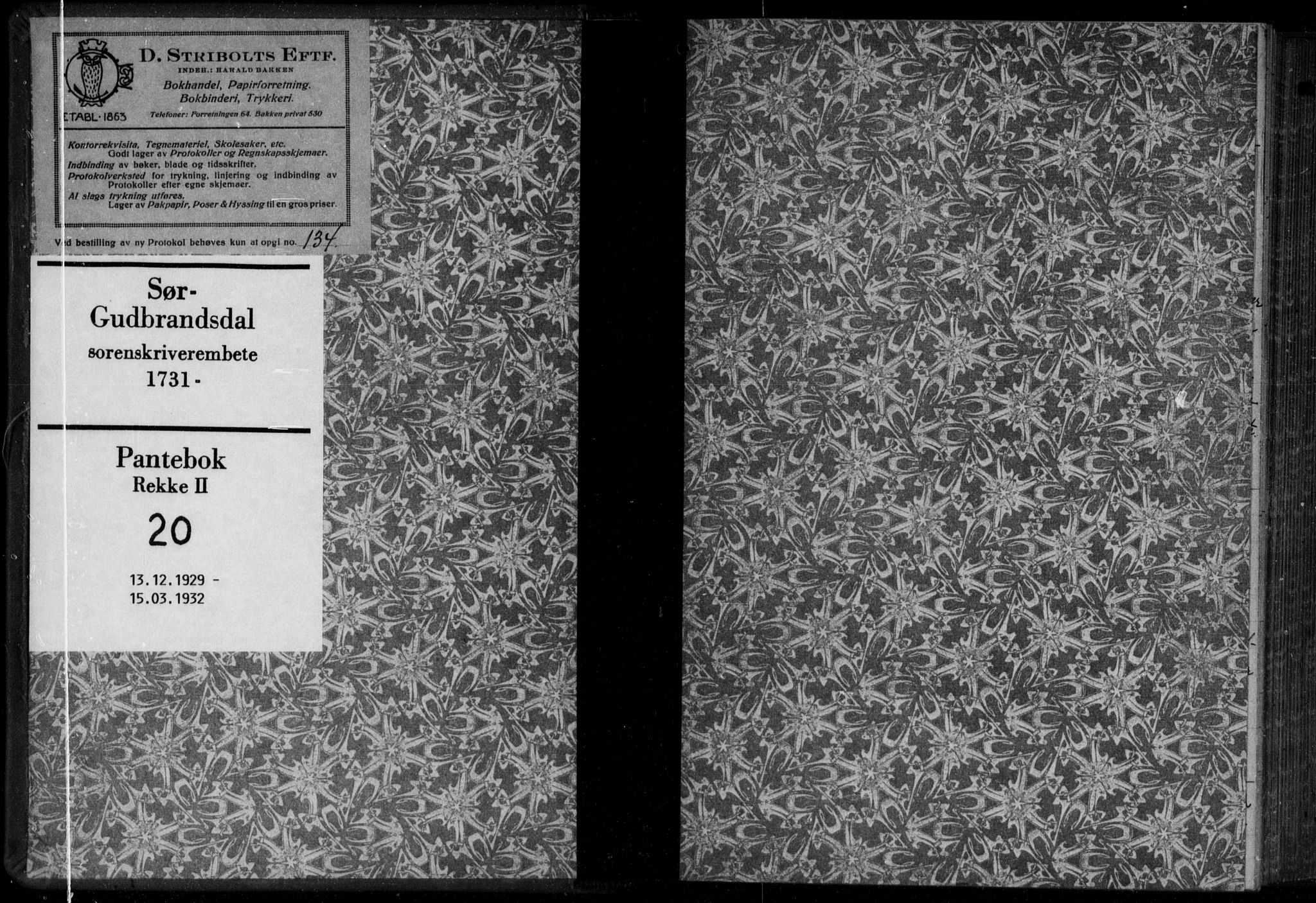 Sør-Gudbrandsdal tingrett, SAH/TING-004/H/Hb/Hbb/L0020: Mortgage book no. II 20, 1929-1932