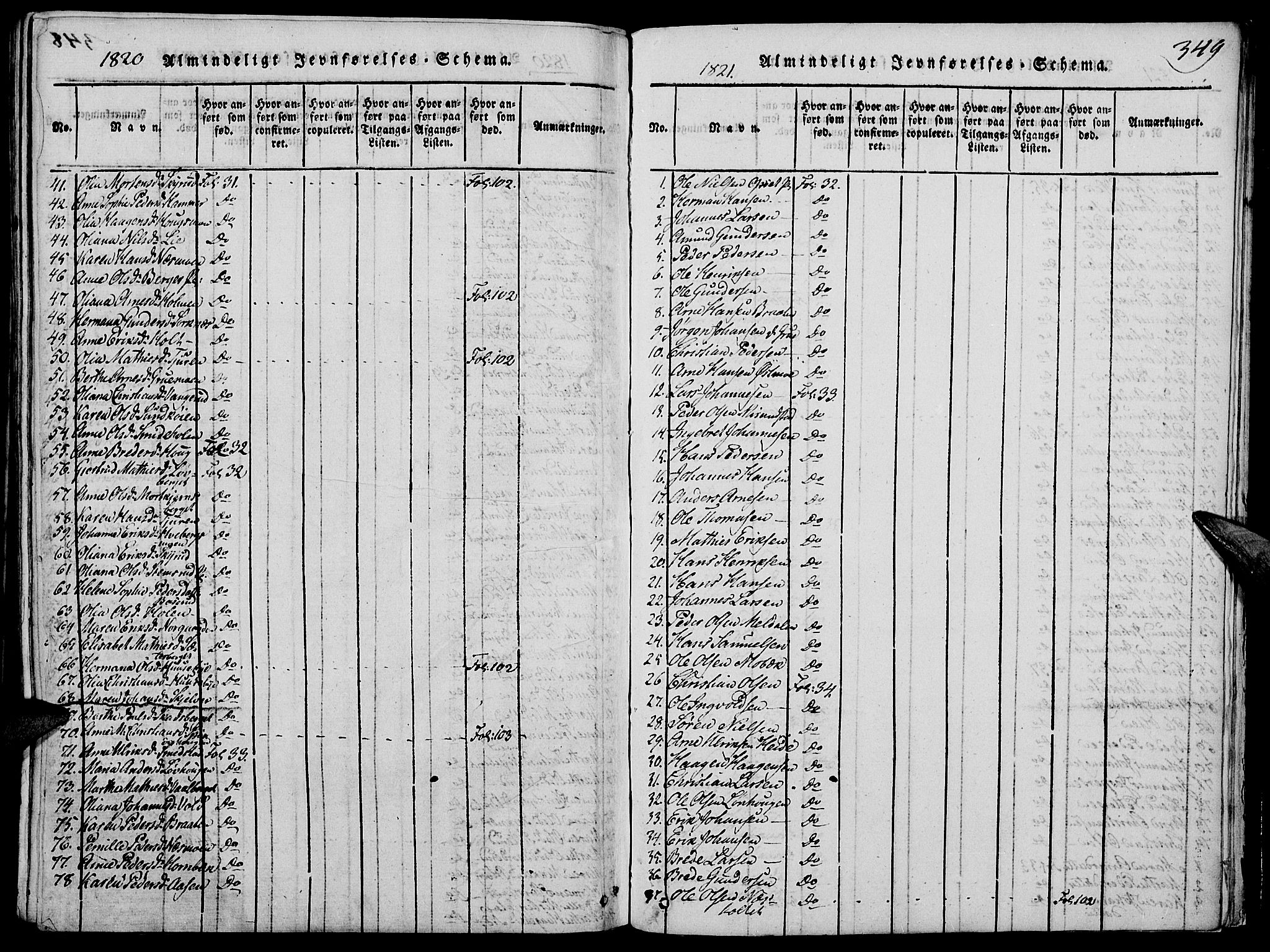 Grue prestekontor, SAH/PREST-036/H/Ha/Hab/L0002: Parish register (copy) no. 2, 1815-1841, p. 349