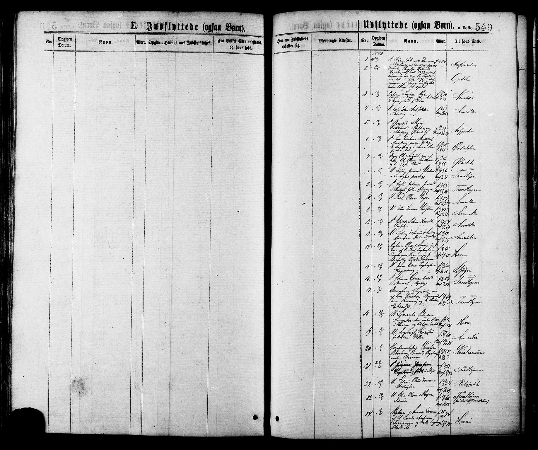 Ministerialprotokoller, klokkerbøker og fødselsregistre - Sør-Trøndelag, SAT/A-1456/634/L0532: Parish register (official) no. 634A08, 1871-1881, p. 549
