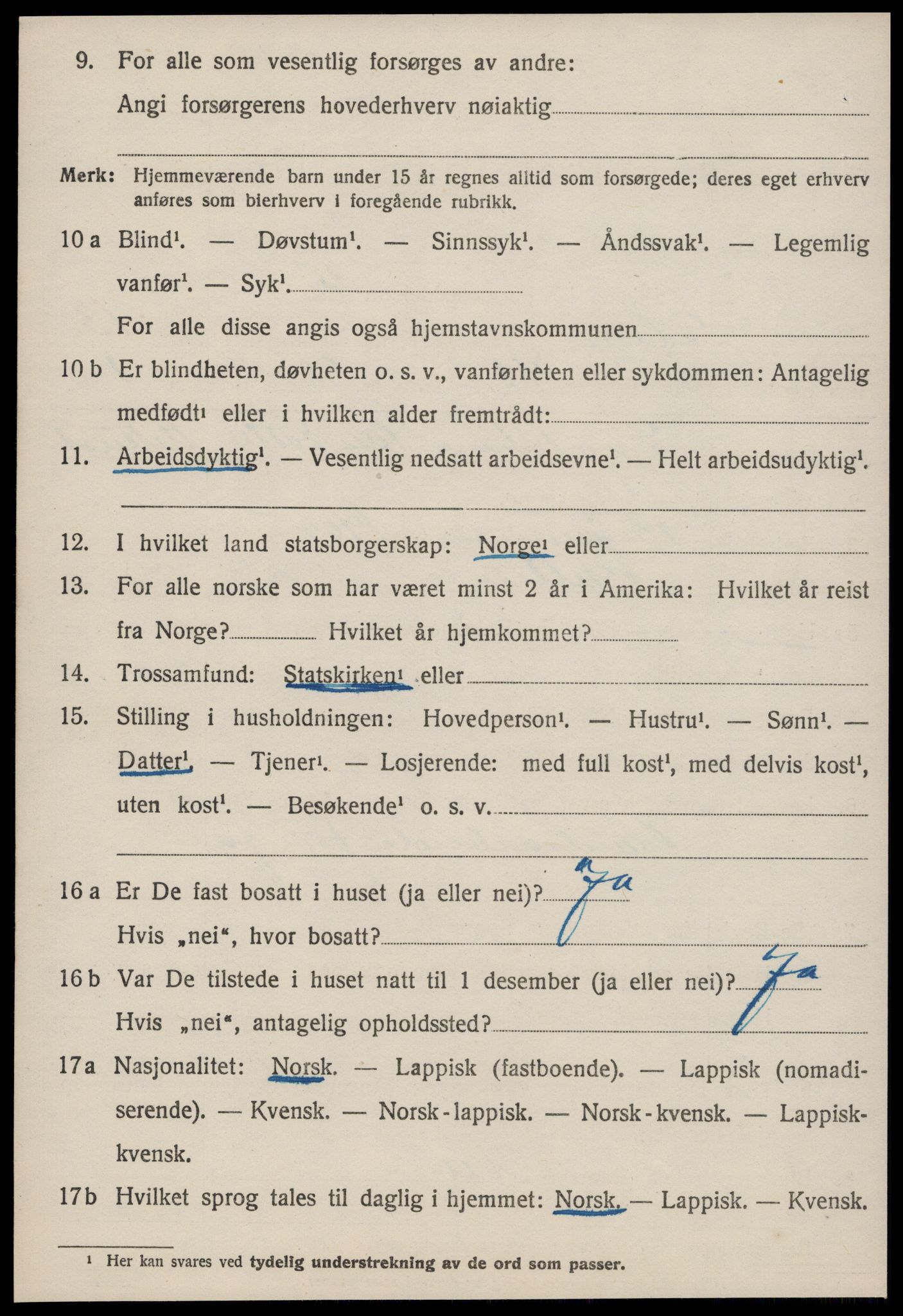 SAT, 1920 census for Selbu, 1920, p. 7445