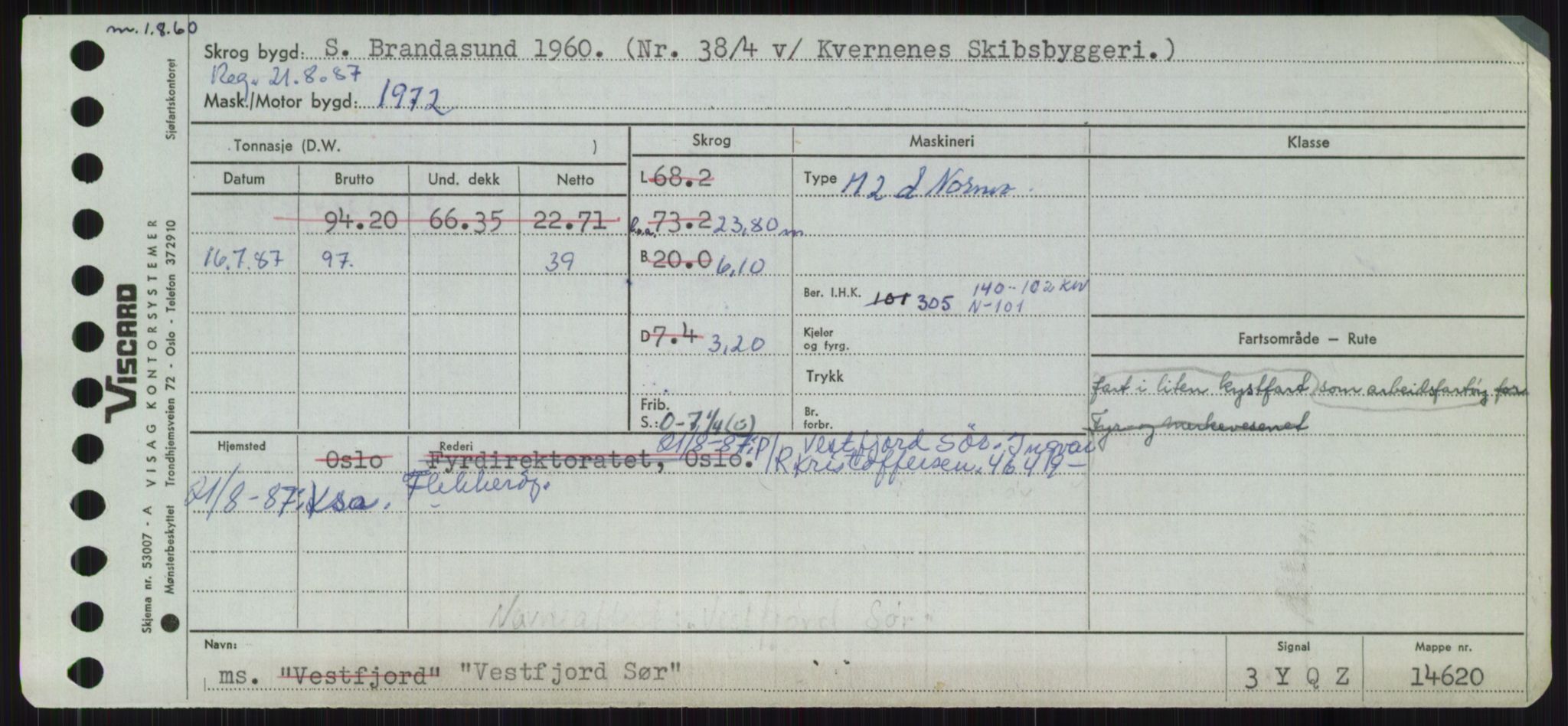 Sjøfartsdirektoratet med forløpere, Skipsmålingen, RA/S-1627/H/Ha/L0006/0002: Fartøy, Sver-Å / Fartøy, U-Å, p. 321