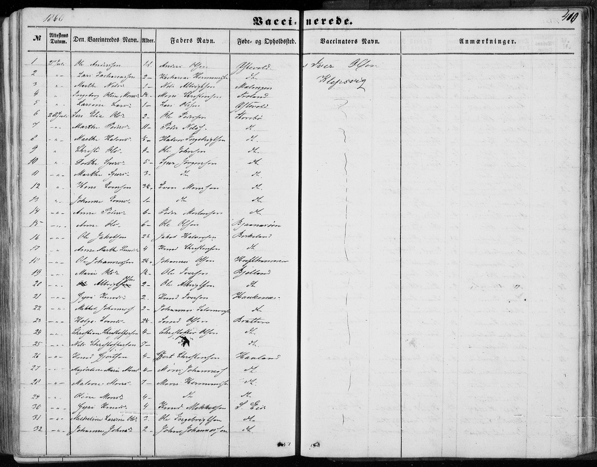 Sund sokneprestembete, AV/SAB-A-99930: Parish register (official) no. A 14, 1850-1866, p. 410