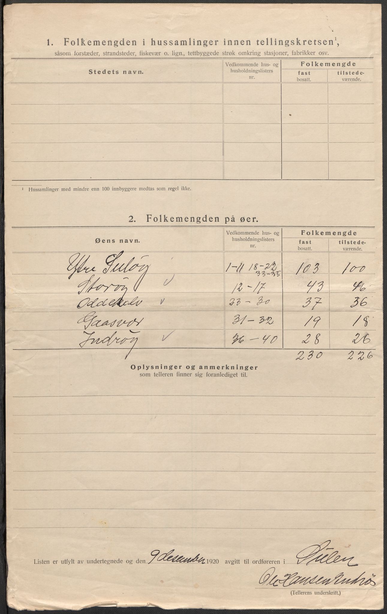 SAB, 1920 census for Solund, 1920, p. 16