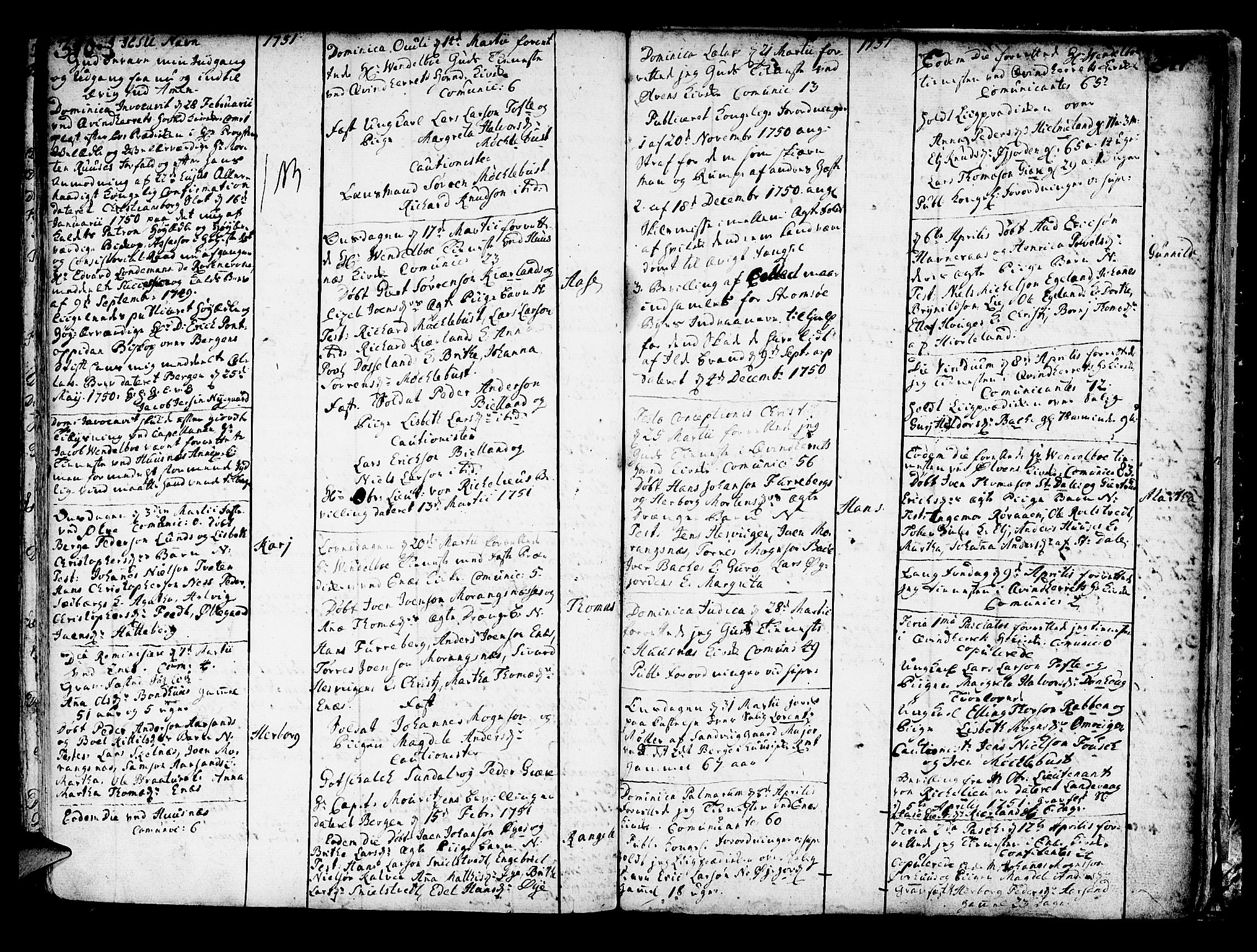 Kvinnherad sokneprestembete, AV/SAB-A-76401/H/Haa: Parish register (official) no. A 2, 1710-1753, p. 310-311