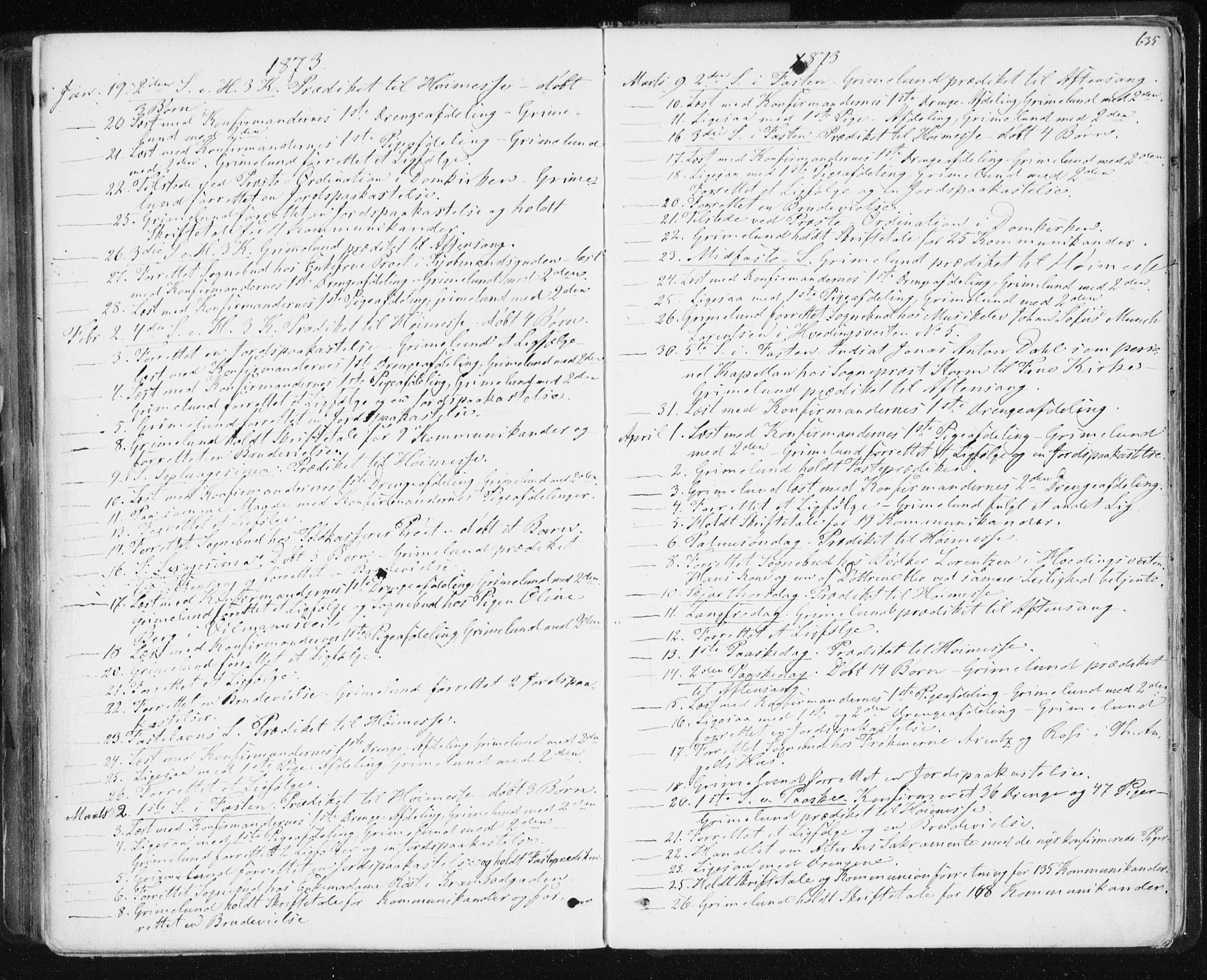 Ministerialprotokoller, klokkerbøker og fødselsregistre - Sør-Trøndelag, SAT/A-1456/601/L0055: Parish register (official) no. 601A23, 1866-1877, p. 635