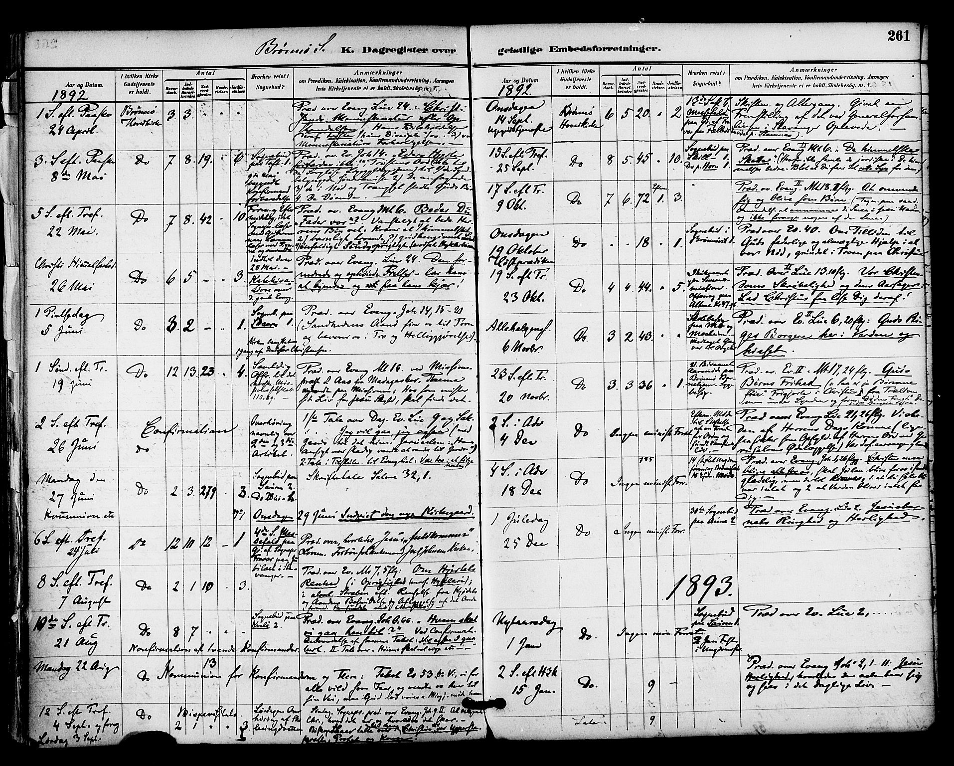 Ministerialprotokoller, klokkerbøker og fødselsregistre - Nordland, SAT/A-1459/813/L0200: Parish register (official) no. 813A10, 1886-1900, p. 261