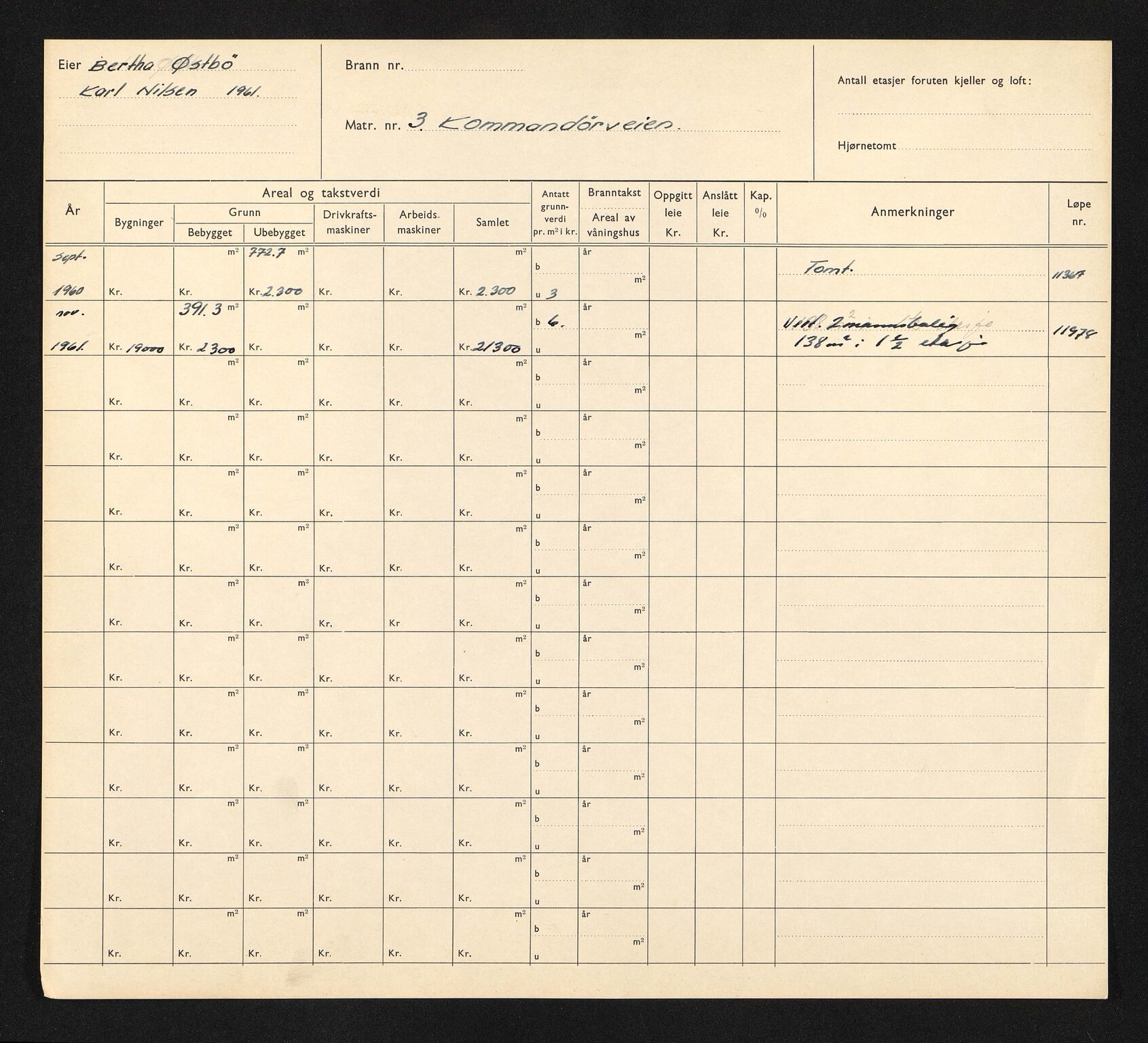 Stavanger kommune. Skattetakstvesenet, BYST/A-0440/F/Fa/Faa/L0025/0005: Skattetakstkort / Knudaskjæret 1 - Kommandørveien 21