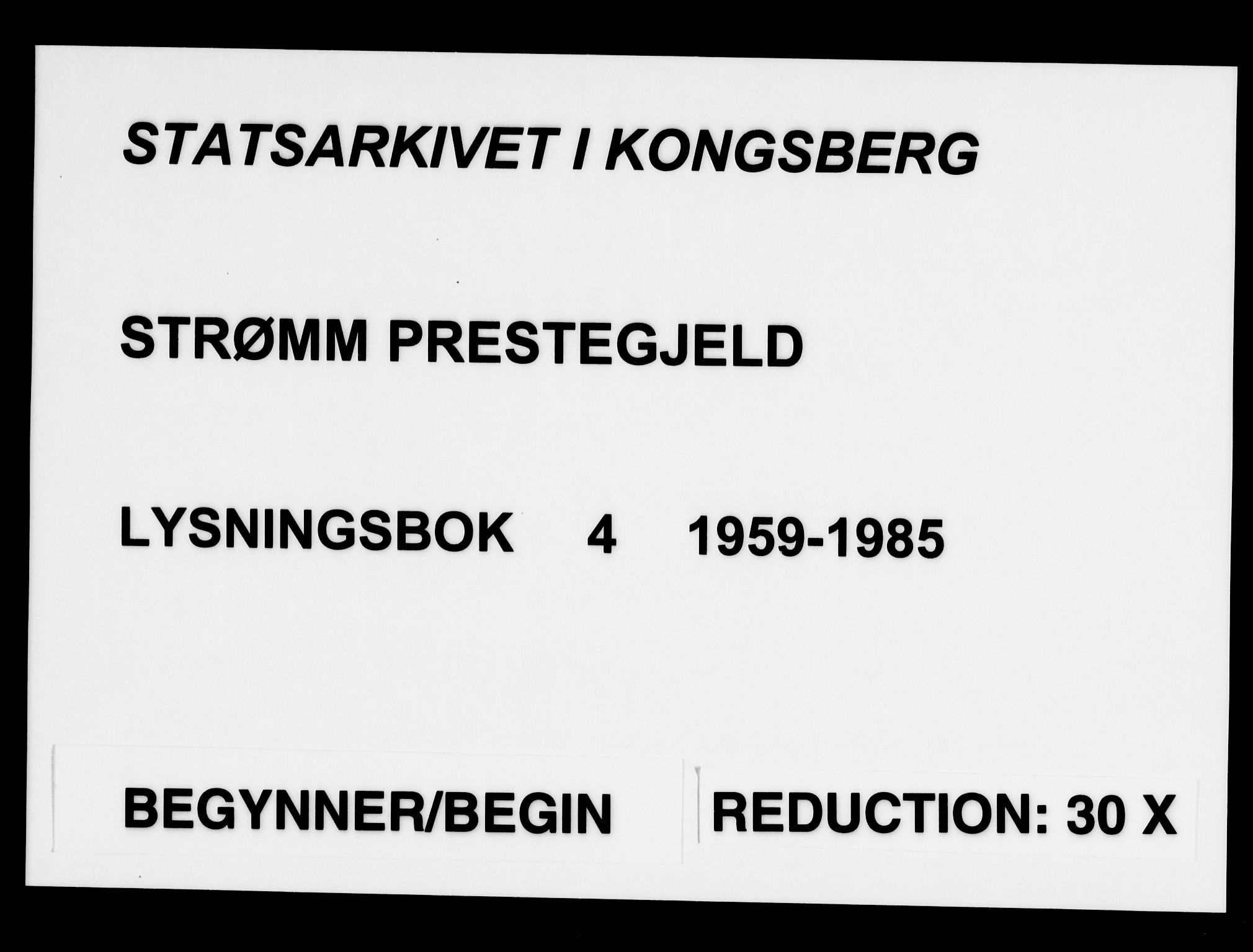 Strømm kirkebøker, SAKO/A-322/H/Ha/L0004: Banns register no. 4, 1959-1985