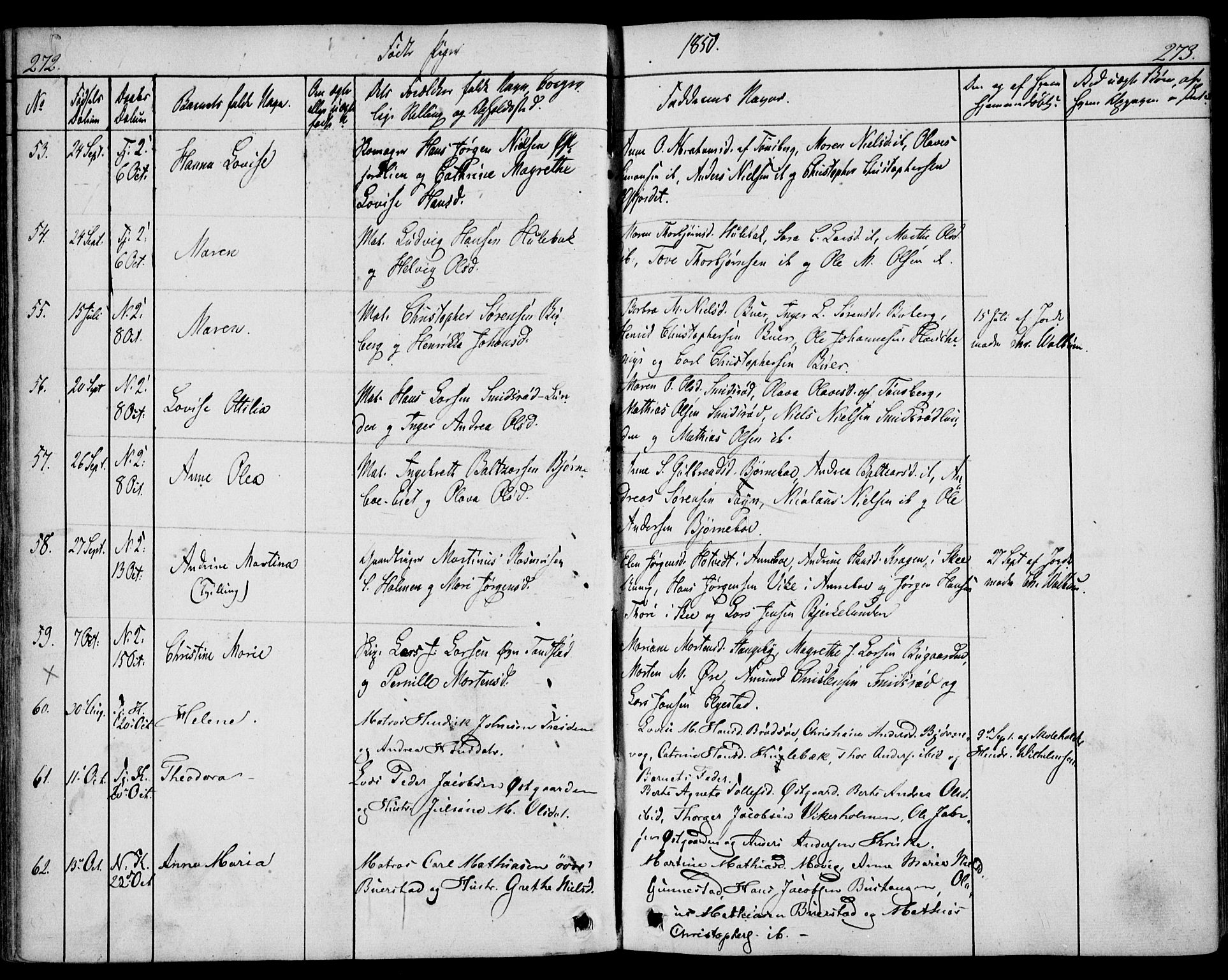 Nøtterøy kirkebøker, AV/SAKO-A-354/F/Fa/L0005: Parish register (official) no. I 5, 1839-1852, p. 272-273