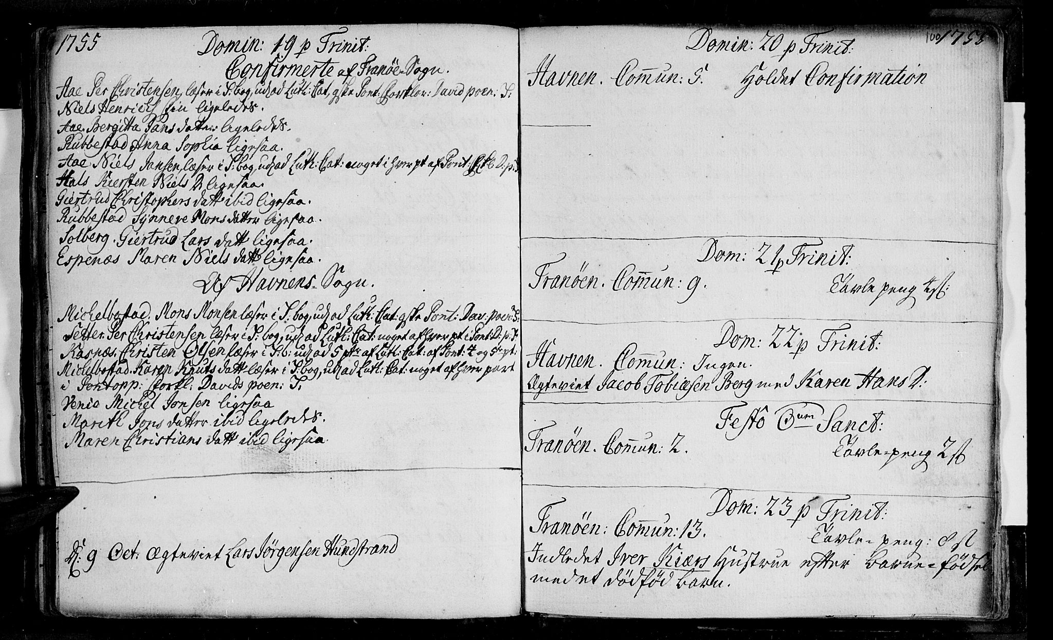 Ibestad sokneprestembete, SATØ/S-0077/H/Ha/Haa/L0001kirke: Parish register (official) no. 1, 1744-1757, p. 100