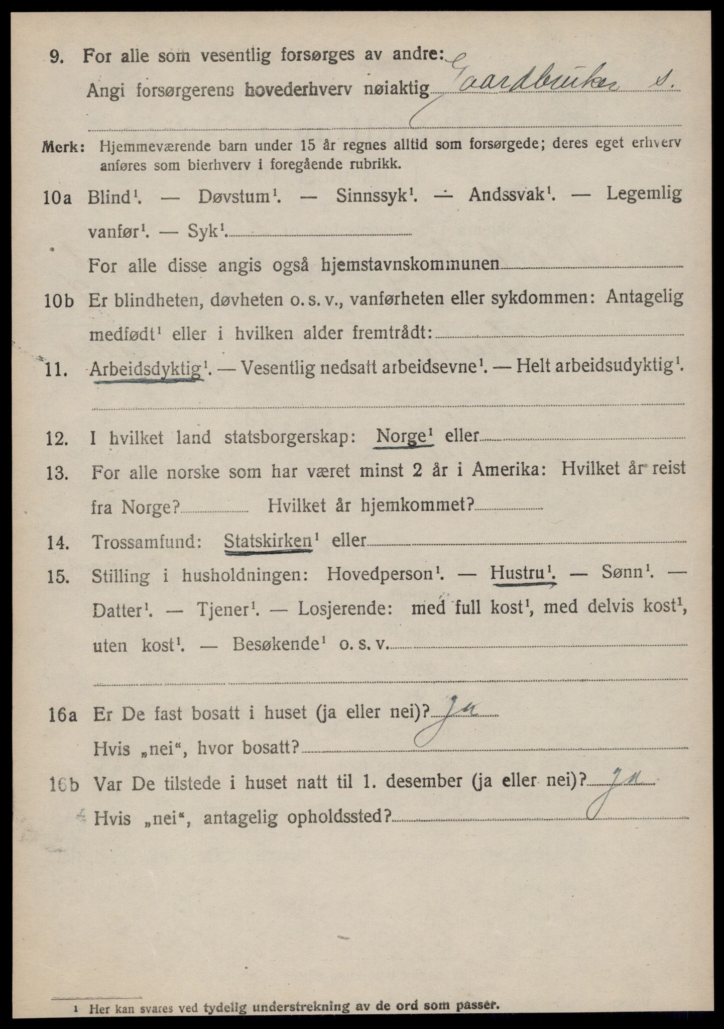 SAT, 1920 census for Stordal, 1920, p. 443