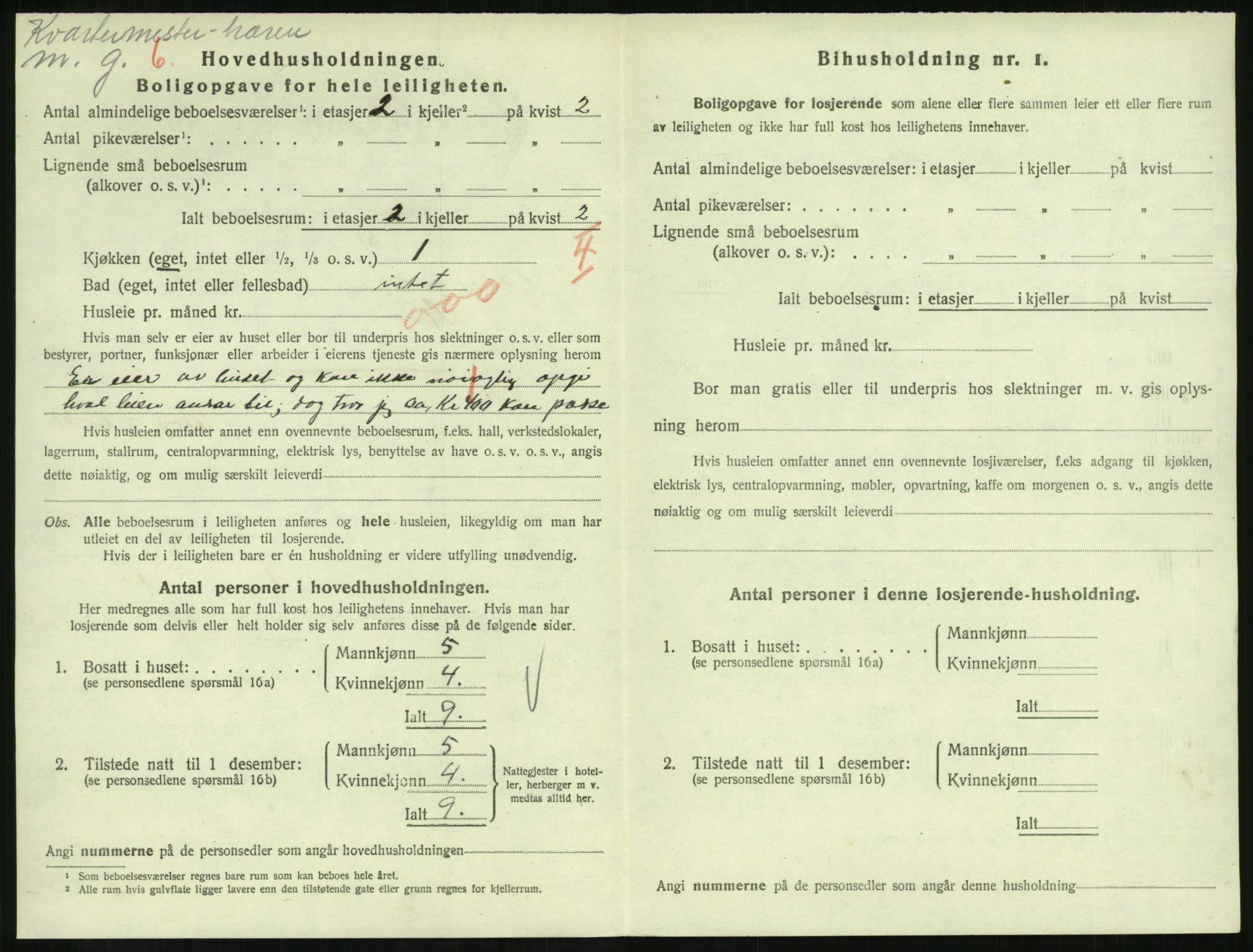 SAH, 1920 census for Lillehammer, 1920, p. 3193