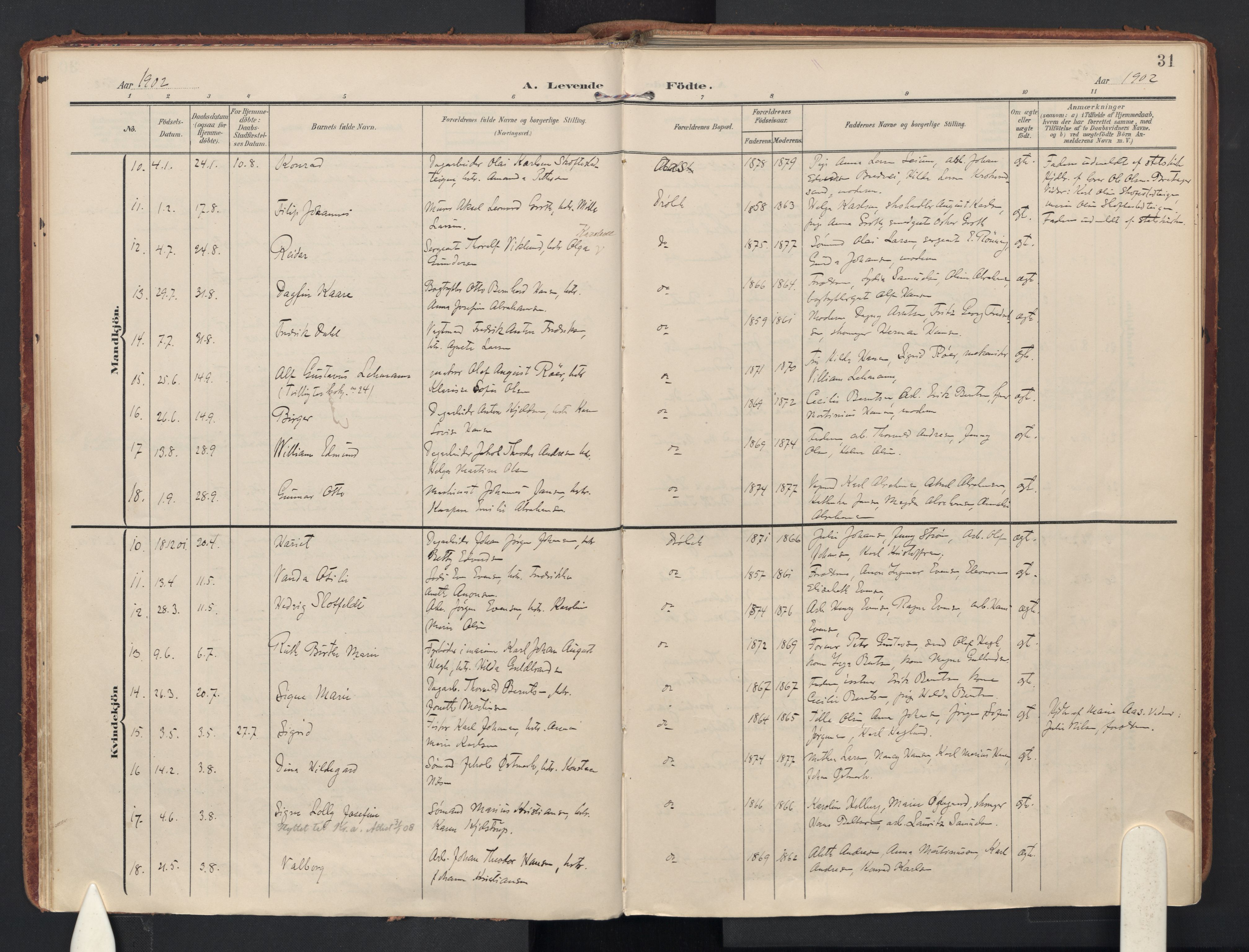 Drøbak prestekontor Kirkebøker, AV/SAO-A-10142a/F/Fb/L0003: Parish register (official) no. II 3, 1897-1918, p. 31