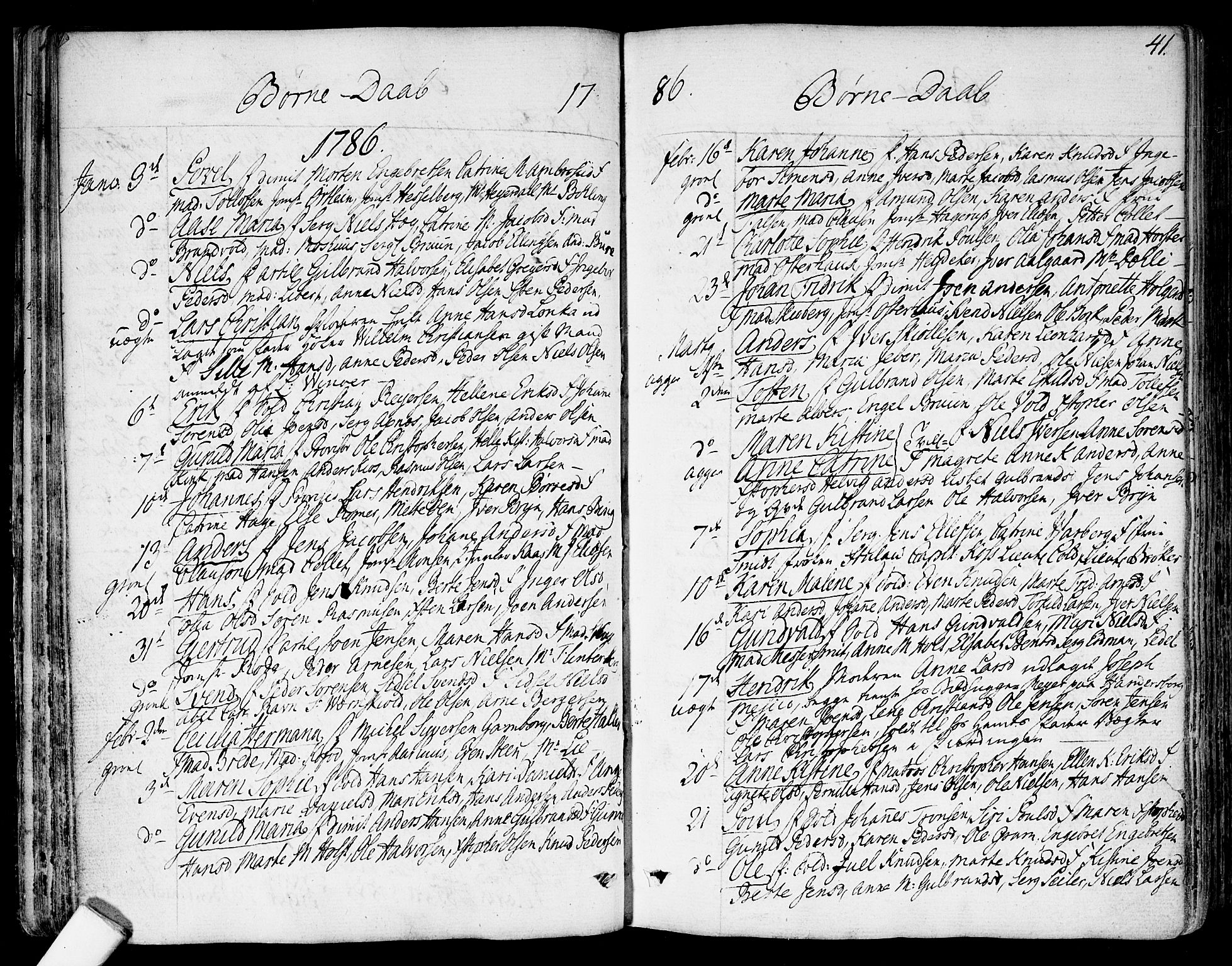 Garnisonsmenigheten Kirkebøker, SAO/A-10846/F/Fa/L0003: Parish register (official) no. 3, 1777-1809, p. 41