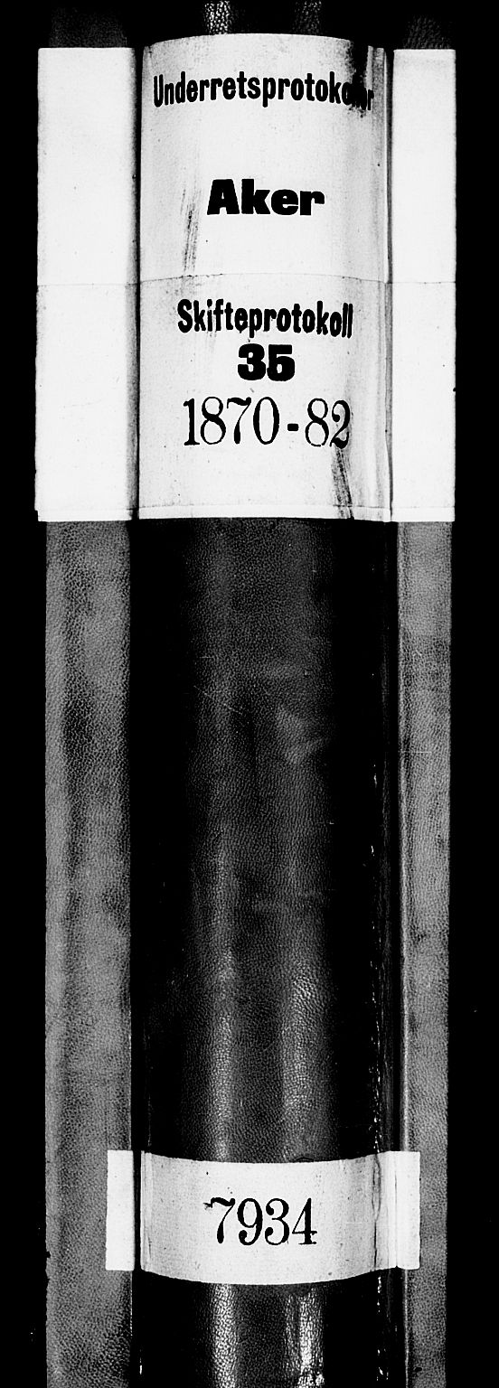 Aker sorenskriveri, SAO/A-10895/H/He/L0006: Skifteutlodningsprotokoll, 1870-1882