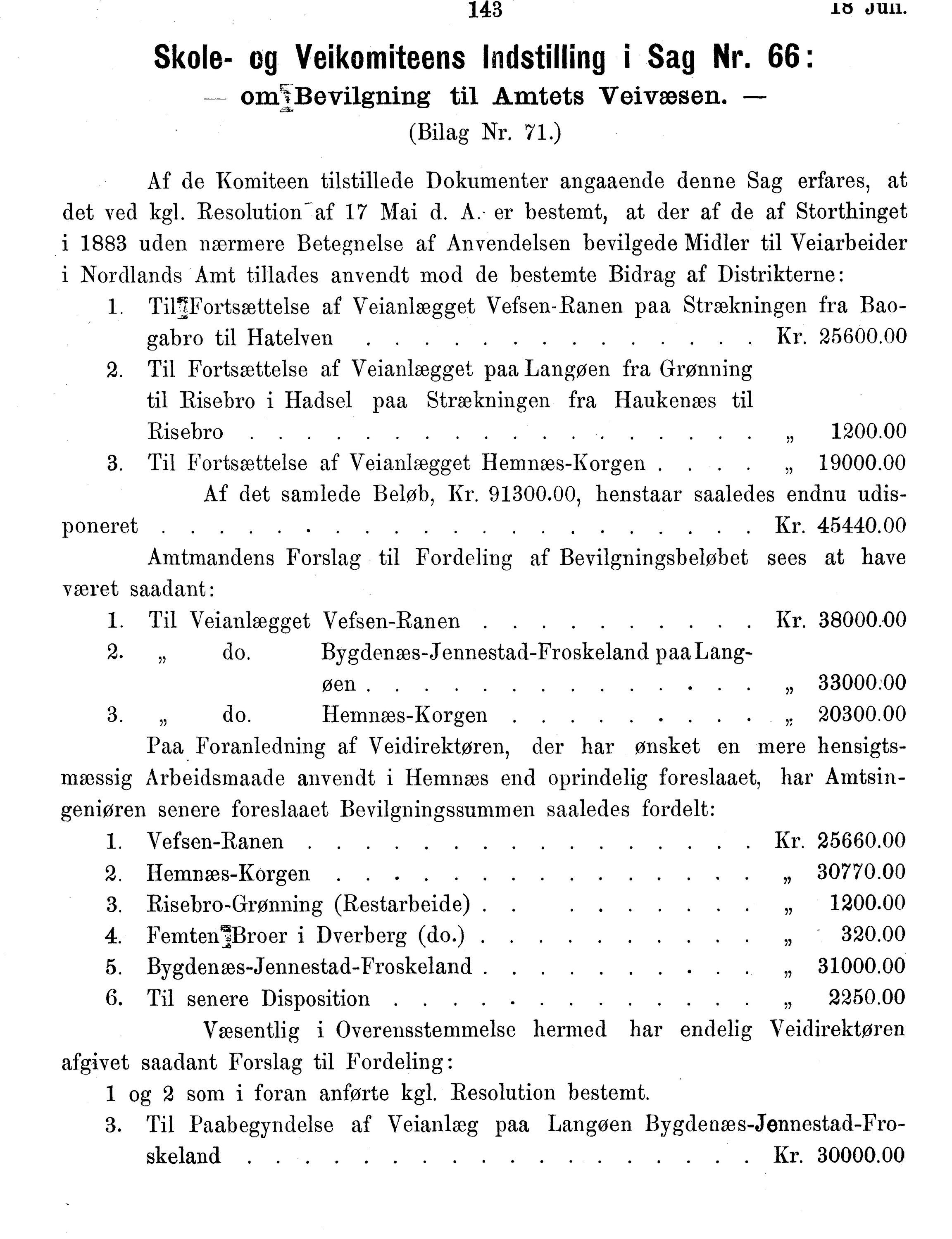 Nordland Fylkeskommune. Fylkestinget, AIN/NFK-17/176/A/Ac/L0014: Fylkestingsforhandlinger 1881-1885, 1881-1885