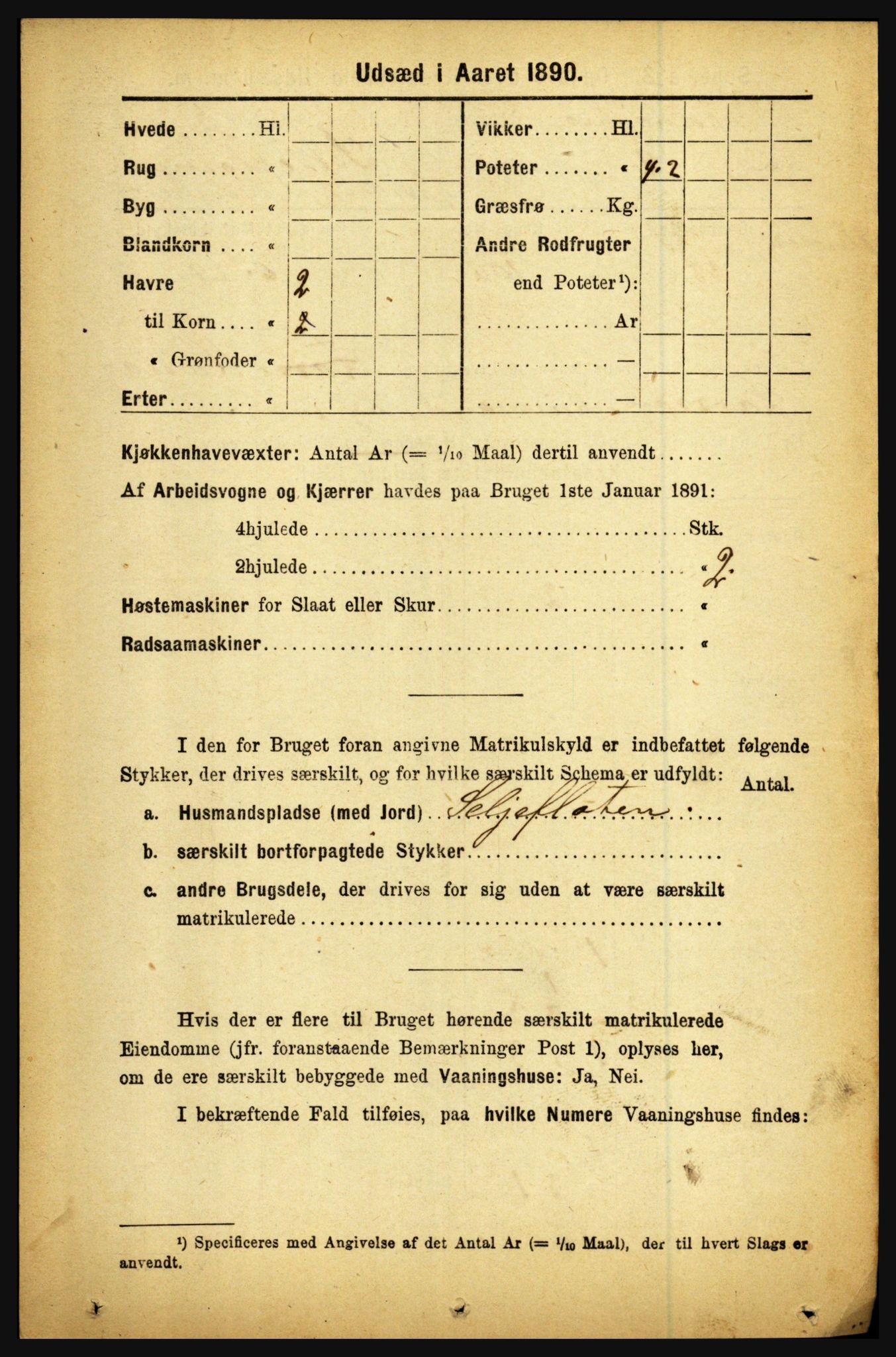 RA, 1891 census for 1446 Breim, 1891, p. 2781