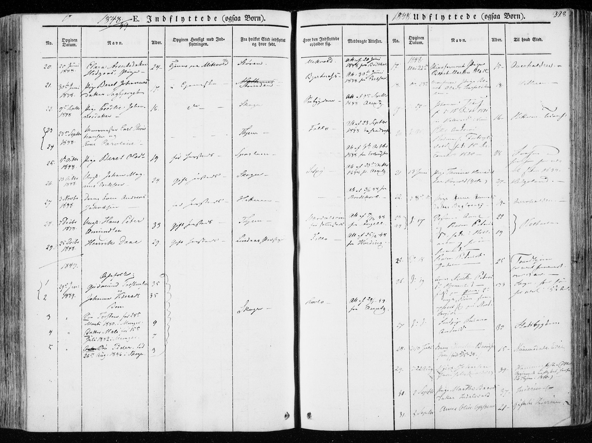 Ministerialprotokoller, klokkerbøker og fødselsregistre - Nord-Trøndelag, SAT/A-1458/723/L0239: Parish register (official) no. 723A08, 1841-1851, p. 328
