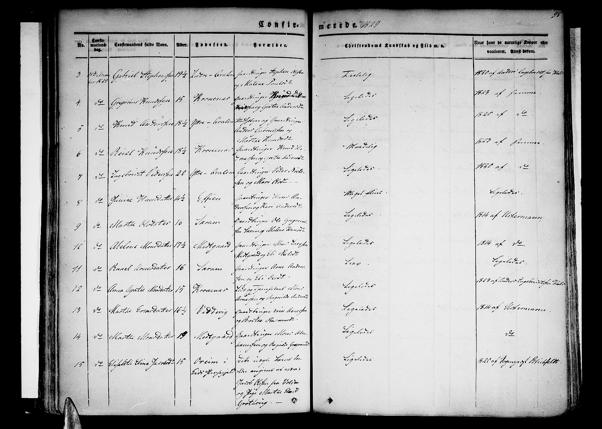 Selje sokneprestembete, AV/SAB-A-99938/H/Ha/Haa/Haaa: Parish register (official) no. A 9, 1829-1844, p. 98