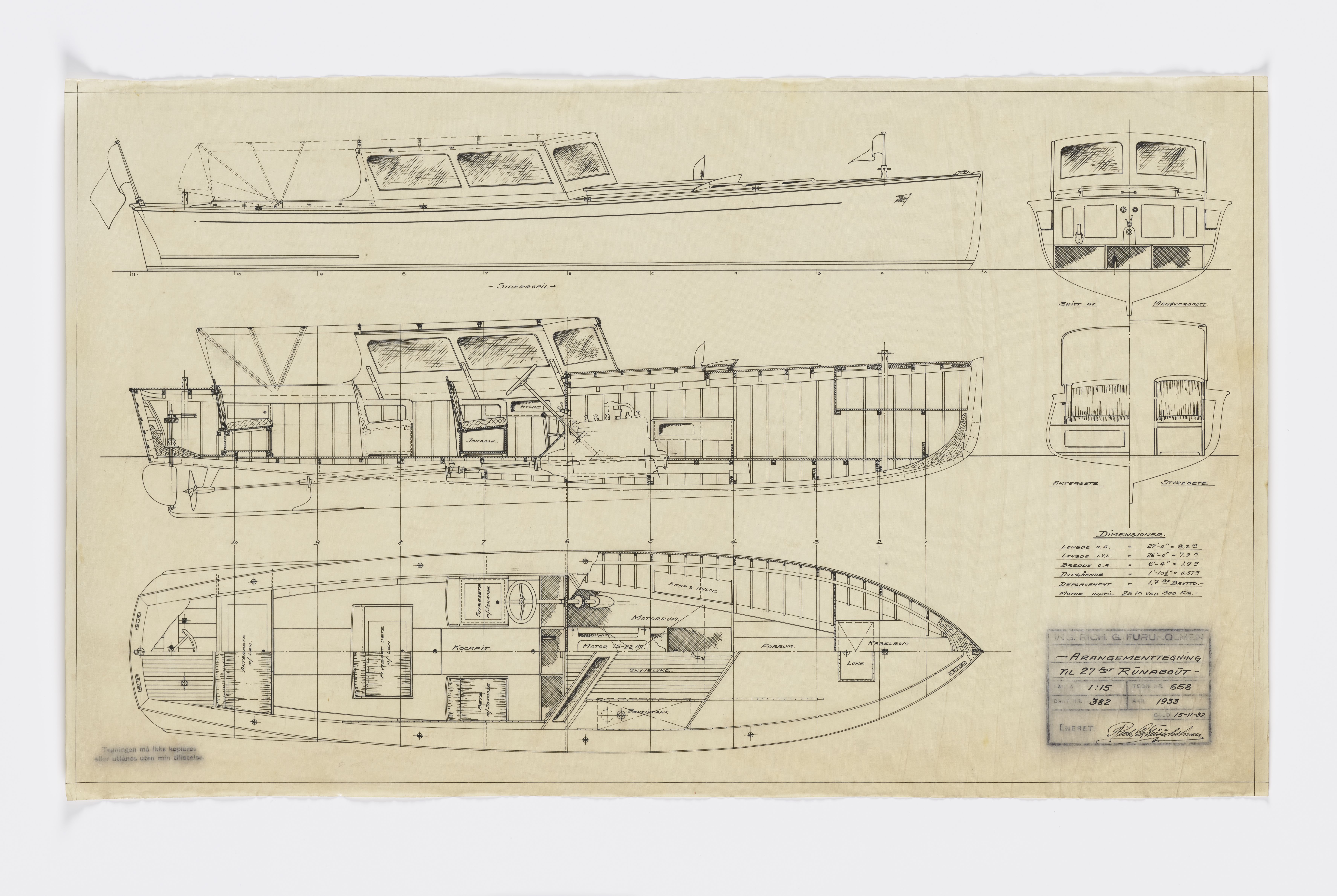 Furuholmen & Scheen, AFM/OM-1003/T/Ta/L0020/0001: Runabout / Furuholmen, 1928-1948