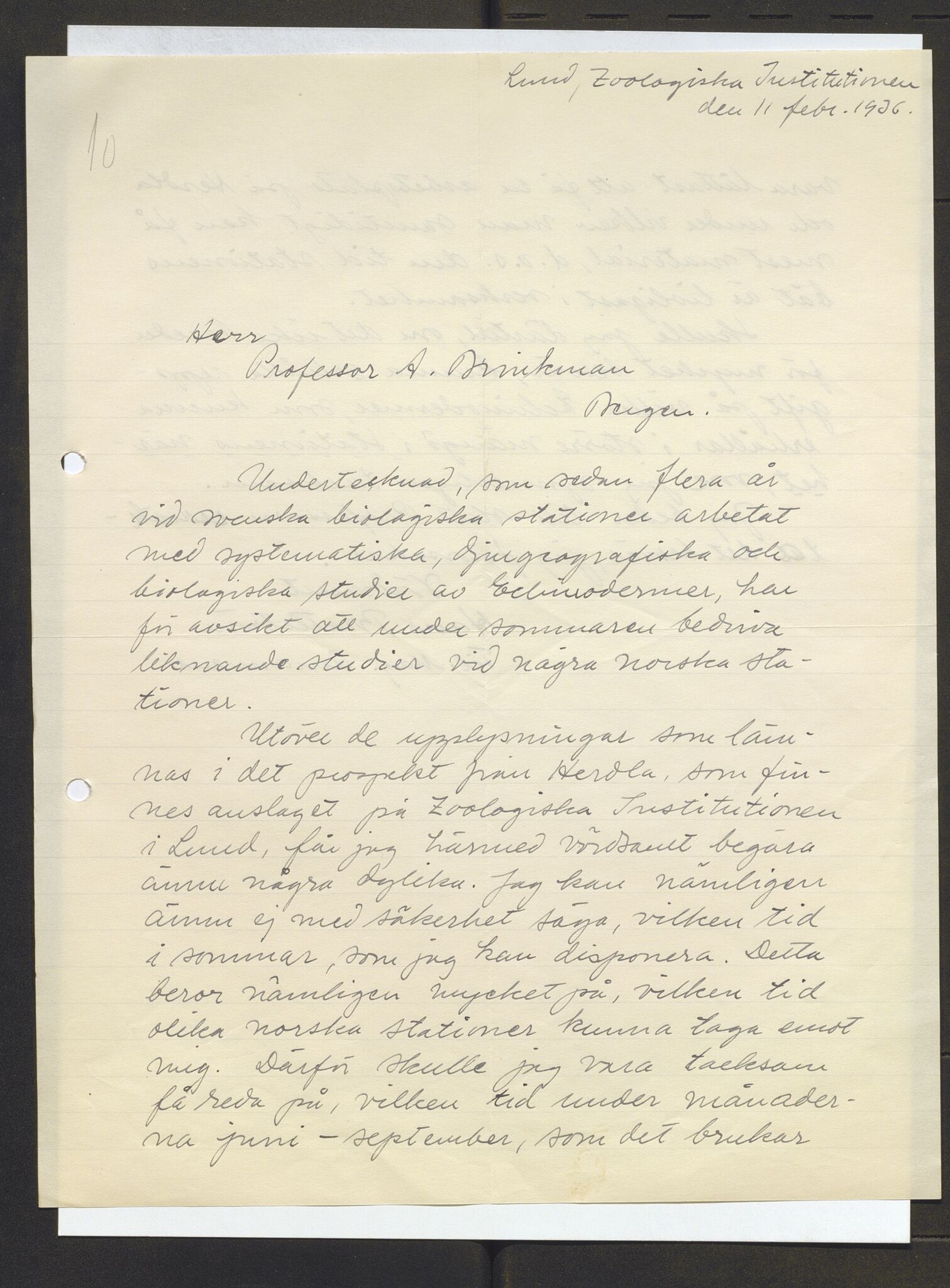 Bergens Museum, AV/SAB-A-17301/13/D/L0002: Korrespondanse , 1928-1940, p. 375