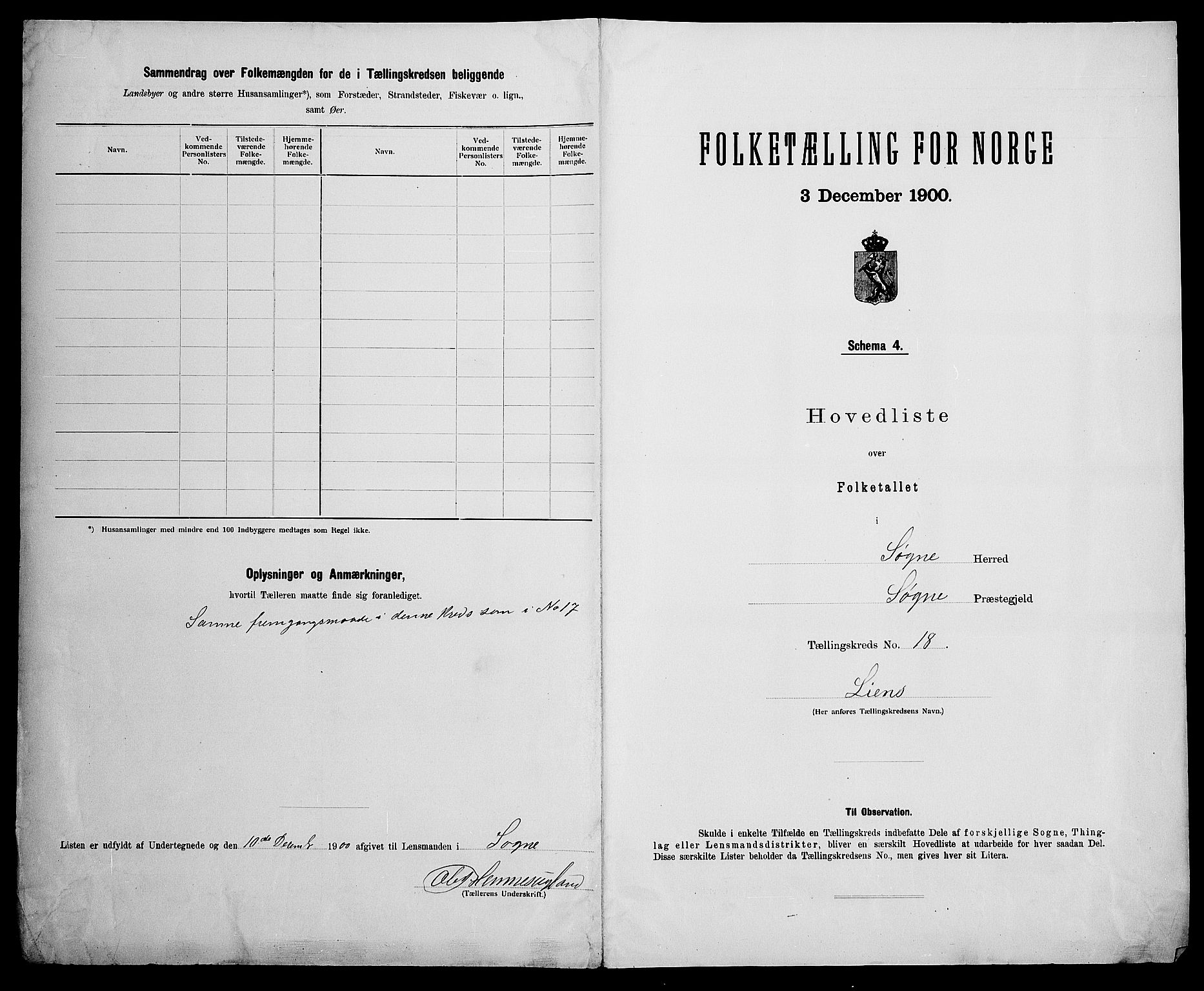 SAK, 1900 census for Søgne, 1900, p. 62