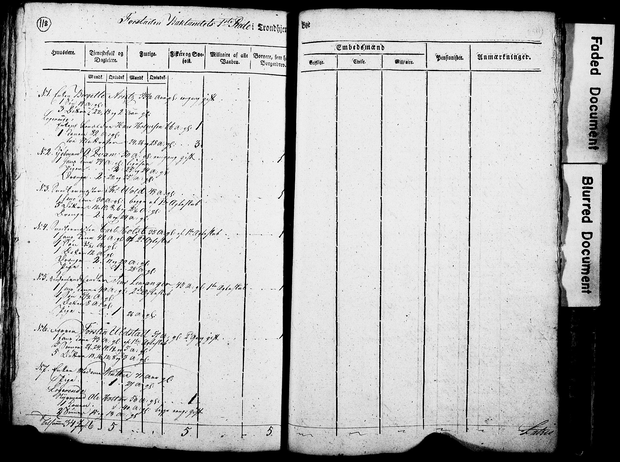 RA, Census 1815 for Trondheim, 1815, p. 317