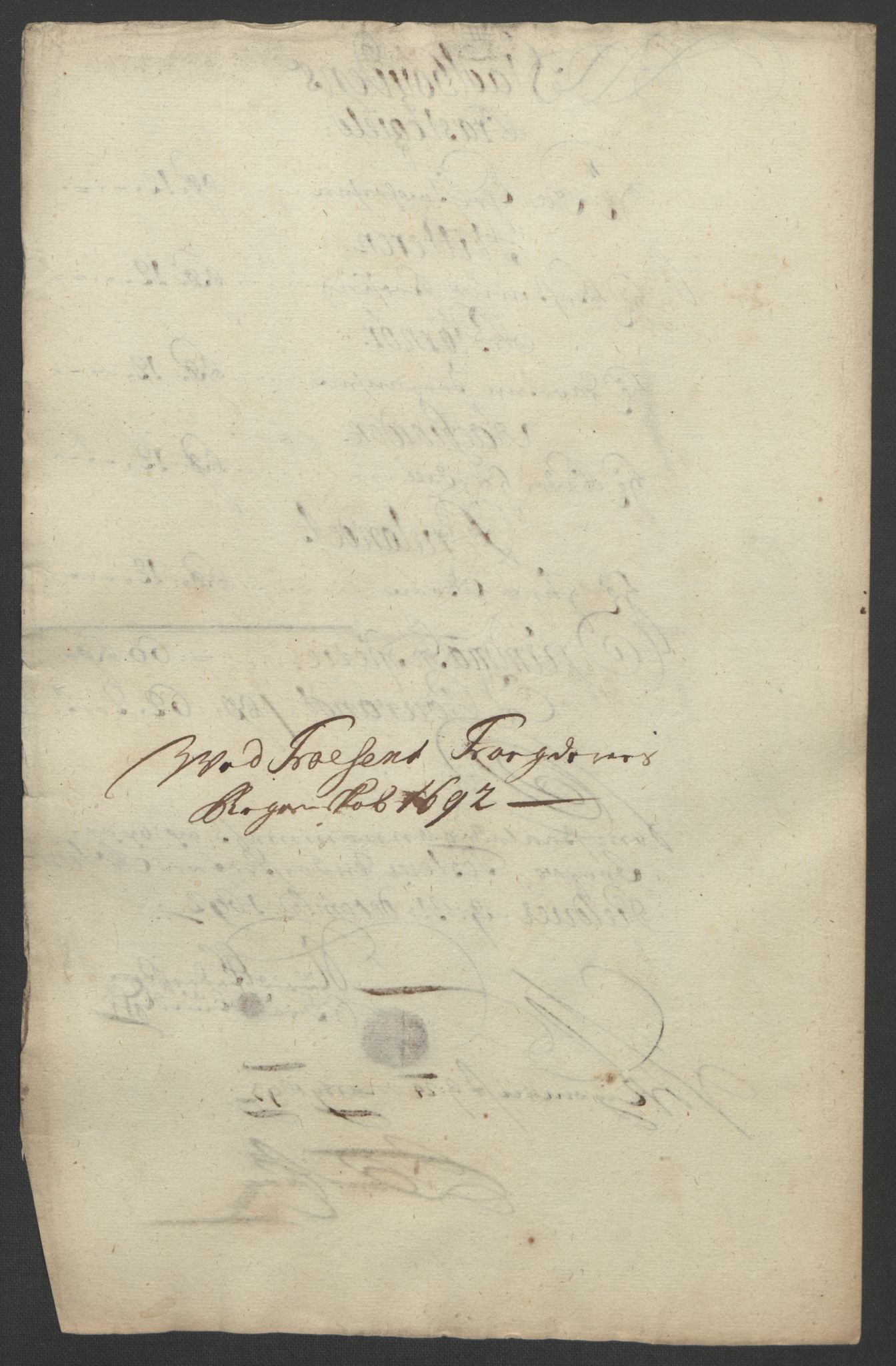 Rentekammeret inntil 1814, Reviderte regnskaper, Fogderegnskap, AV/RA-EA-4092/R57/L3849: Fogderegnskap Fosen, 1692-1693, p. 227