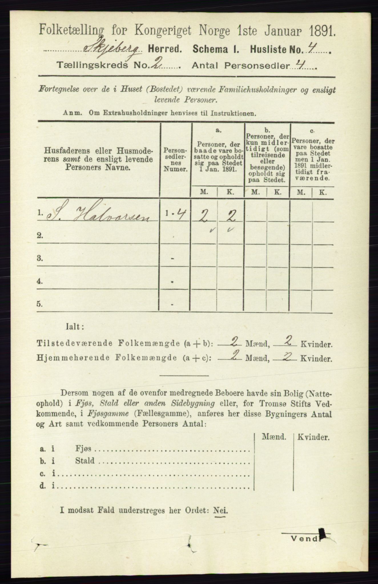 RA, 1891 census for 0115 Skjeberg, 1891, p. 813