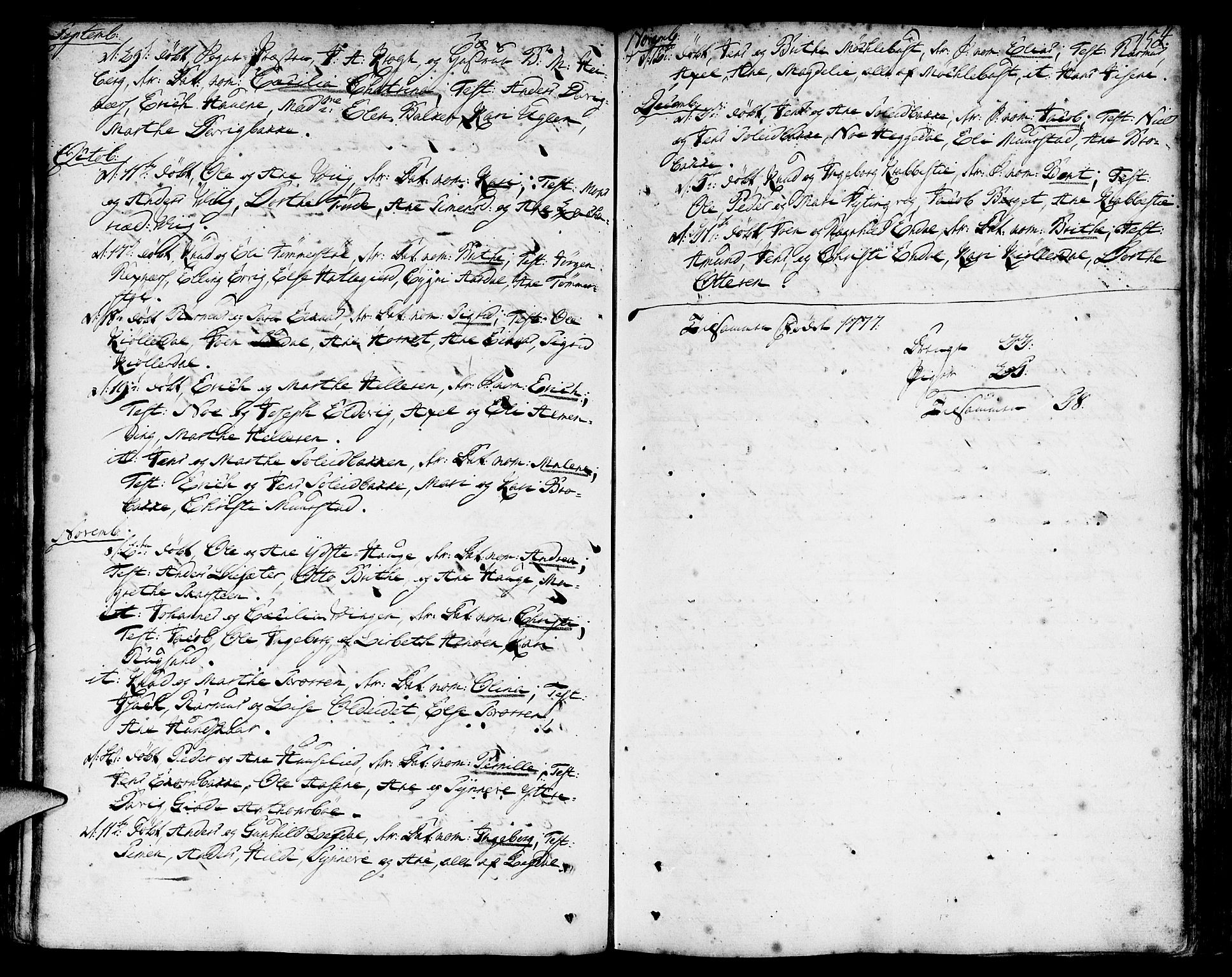 Davik sokneprestembete, AV/SAB-A-79701/H/Haa/Haaa/L0002: Parish register (official) no. A 2, 1742-1816, p. 154