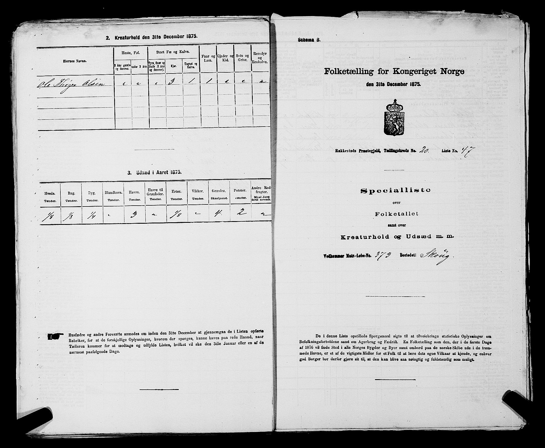 RA, 1875 census for 0128P Rakkestad, 1875, p. 2194