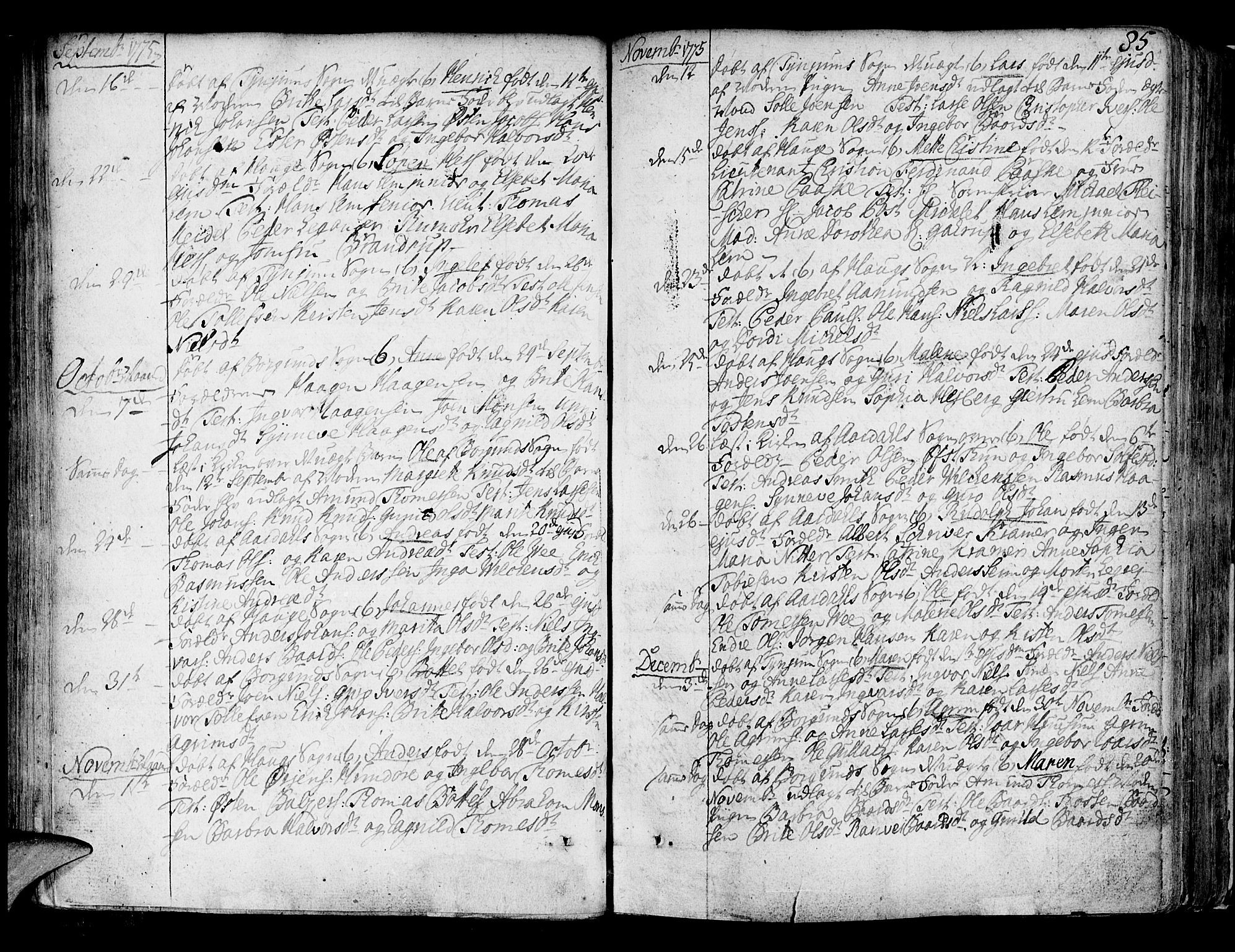 Lærdal sokneprestembete, SAB/A-81201: Parish register (official) no. A 2, 1752-1782, p. 85
