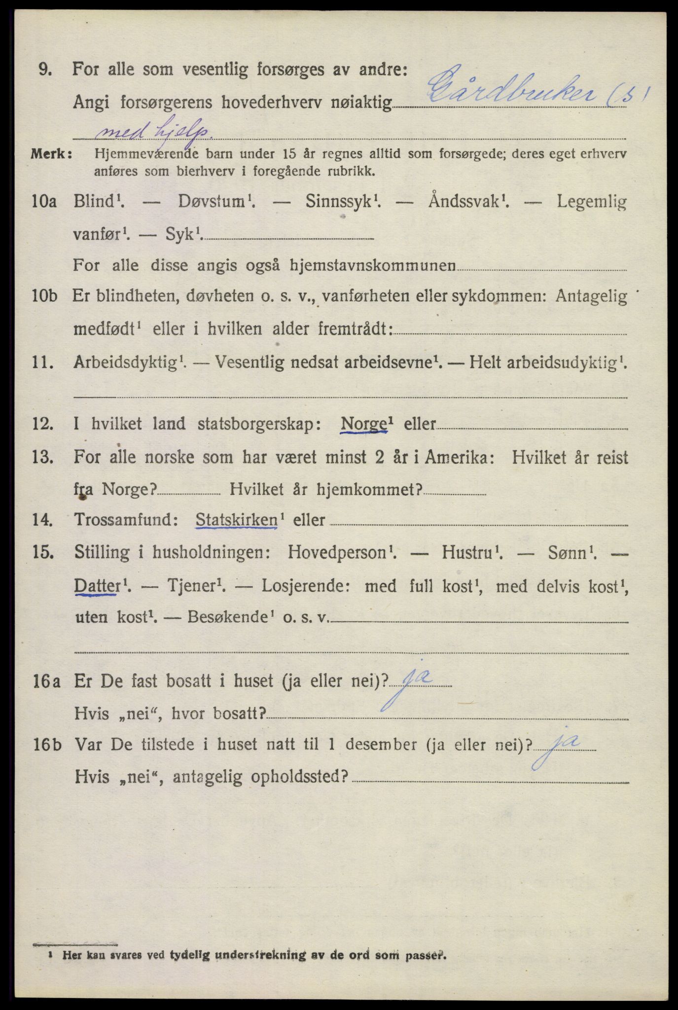 SAKO, 1920 census for Lardal, 1920, p. 2016