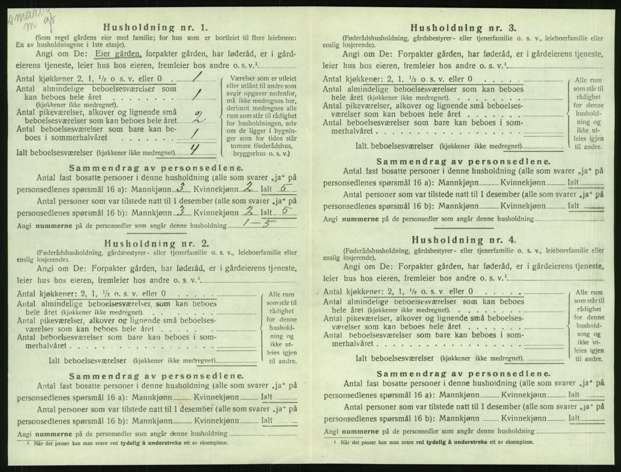 SAT, 1920 census for Otterøy, 1920, p. 50